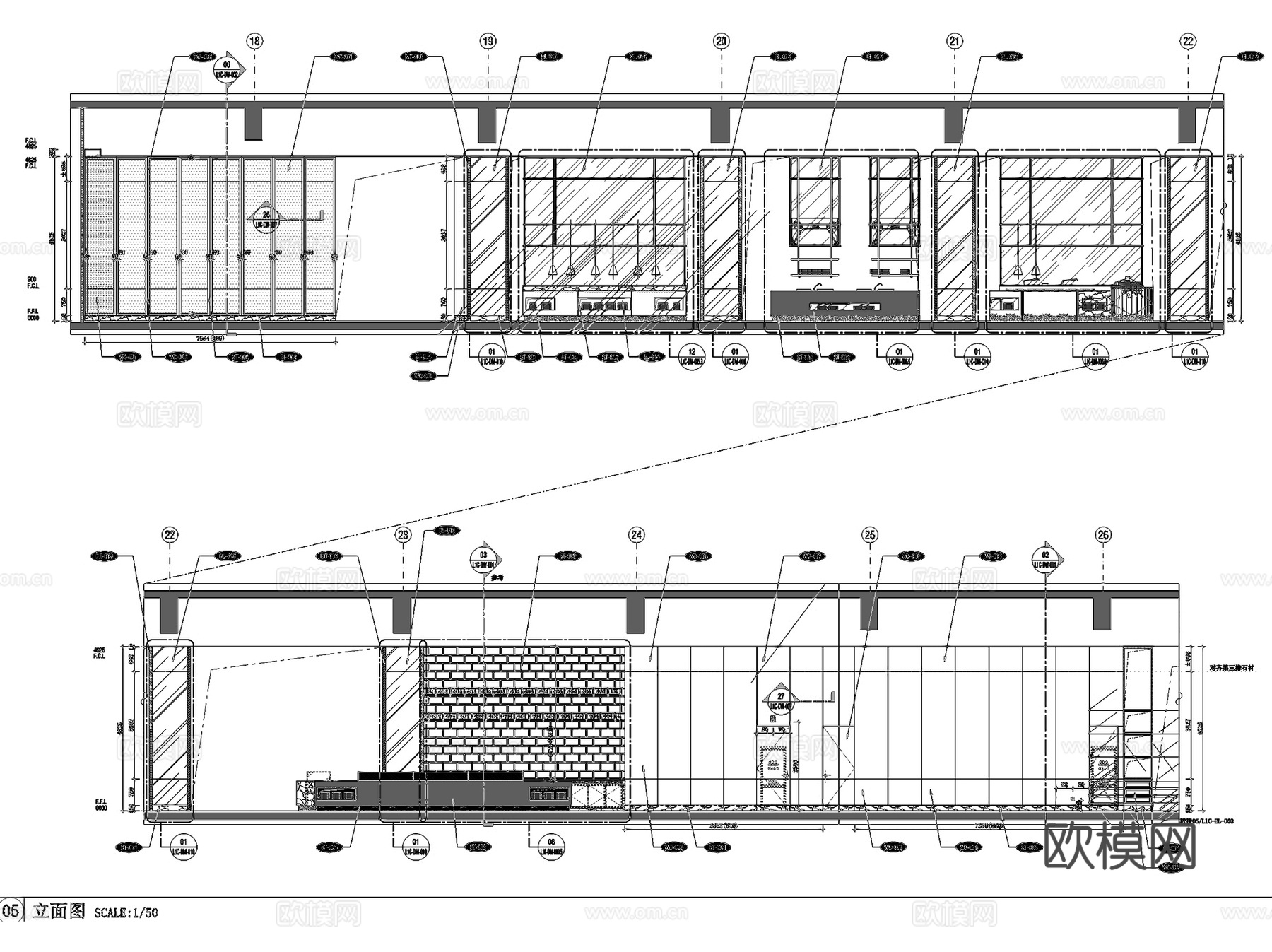 华润惠州小径湾花园艾美酒店公区室内工装CAD施工图cad施工图