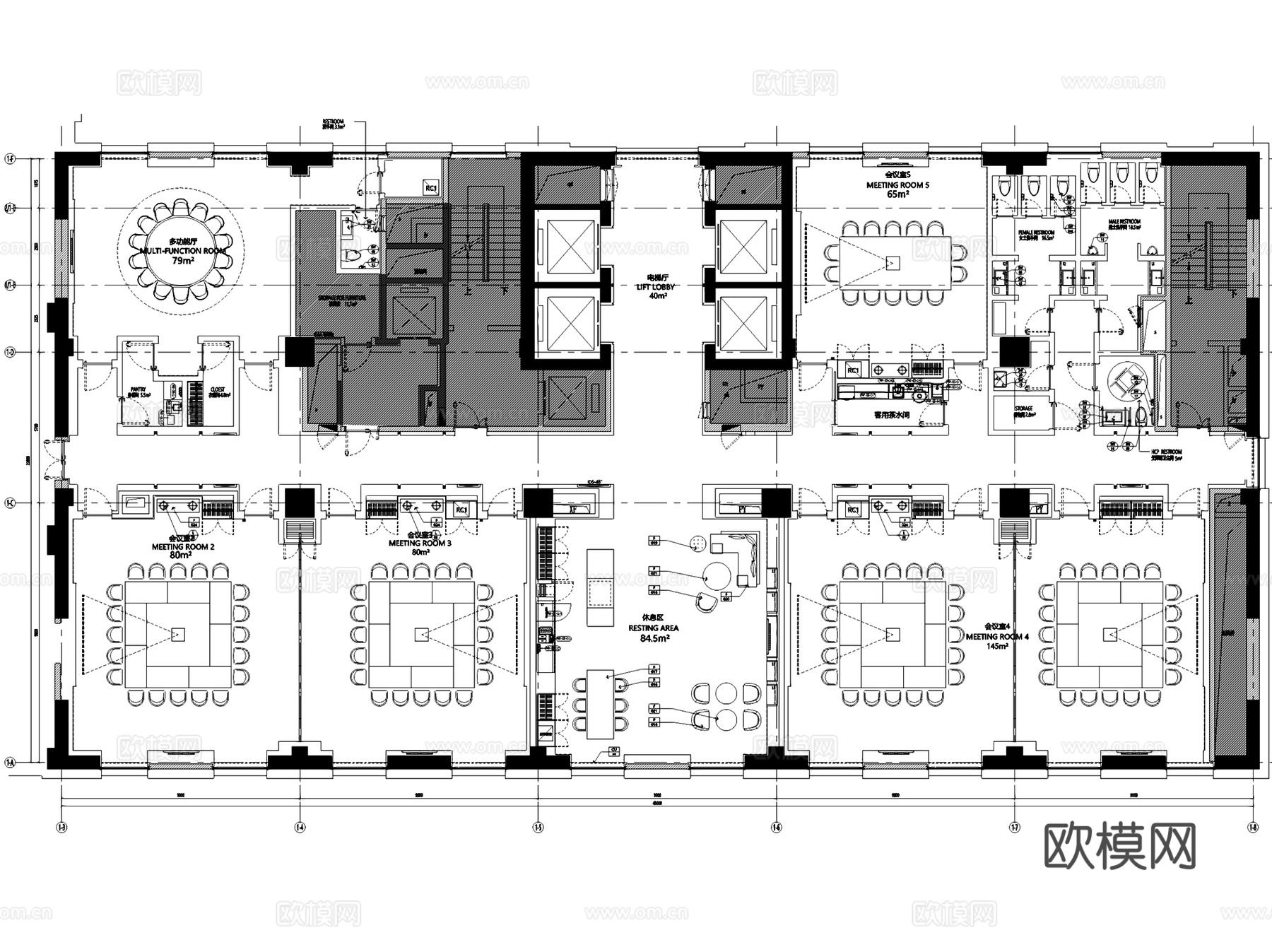天津陆家嘴广场万怡酒店室内工装CAD施工图整套cad施工图