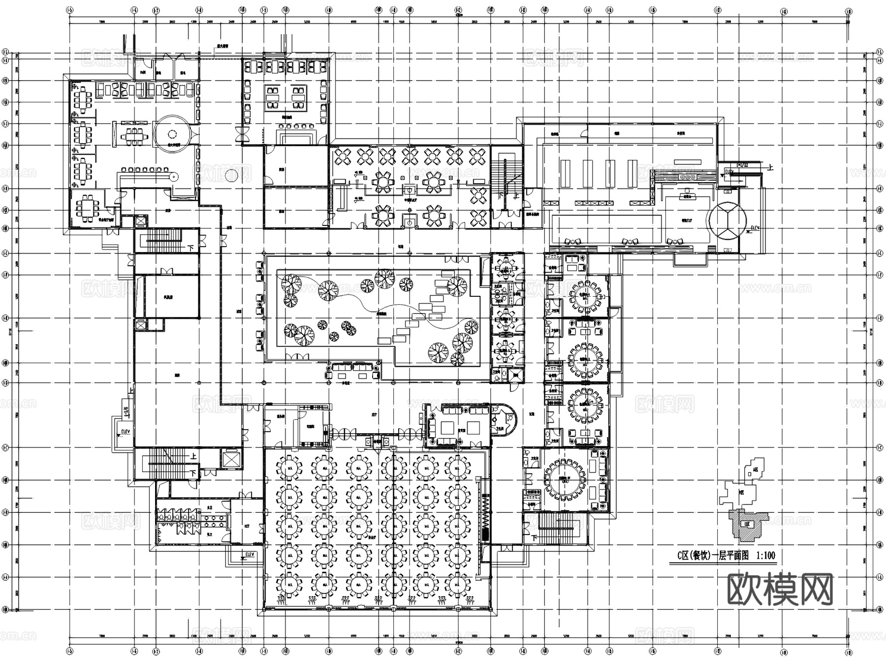 绍兴园林会议酒店室内工装CAD施工图cad施工图