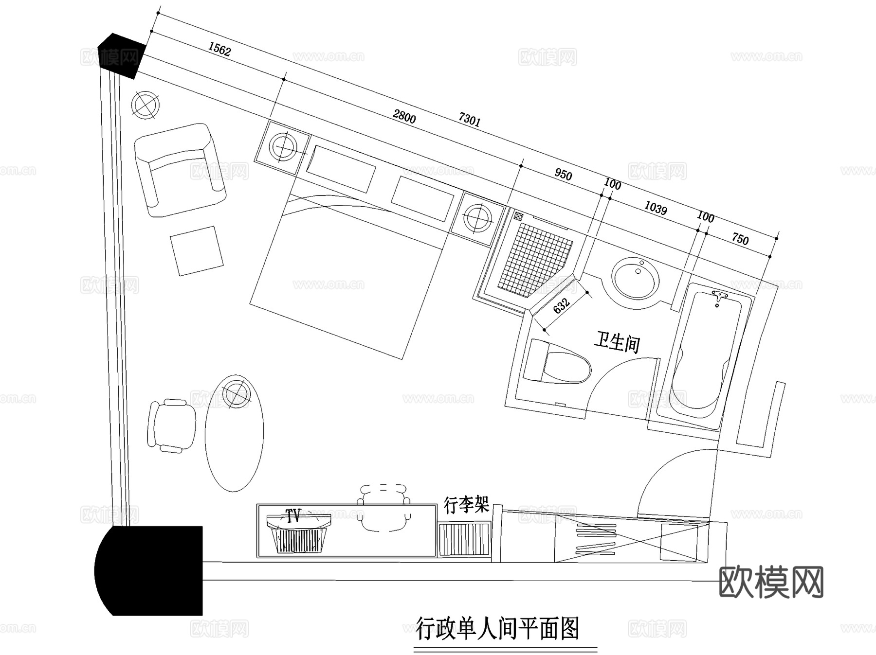 黄埔广场国宾酒店客房室内工装CAD施工图cad施工图