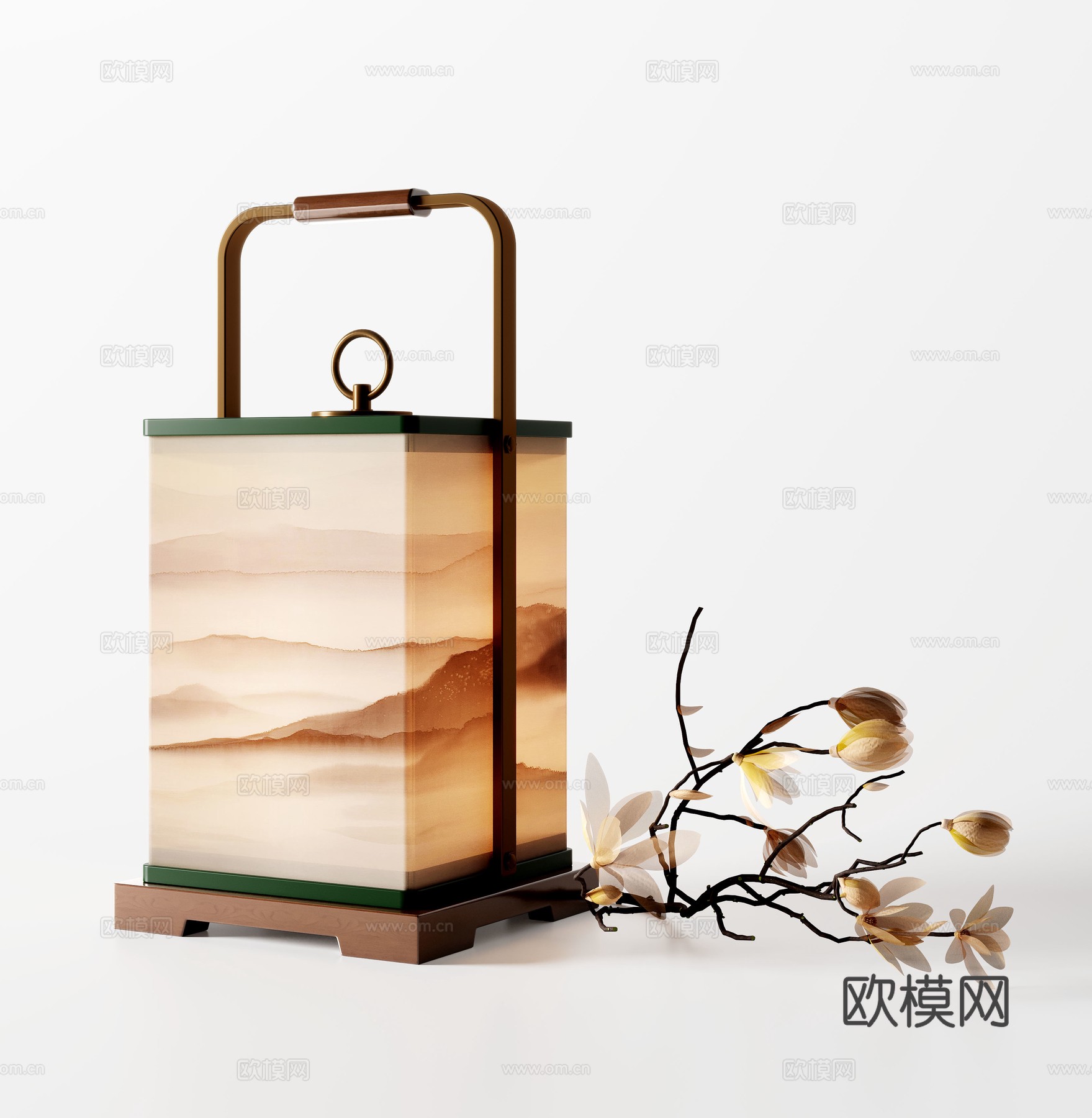 宋式台灯 台灯 灯具 装饰灯 艺术台灯su模型