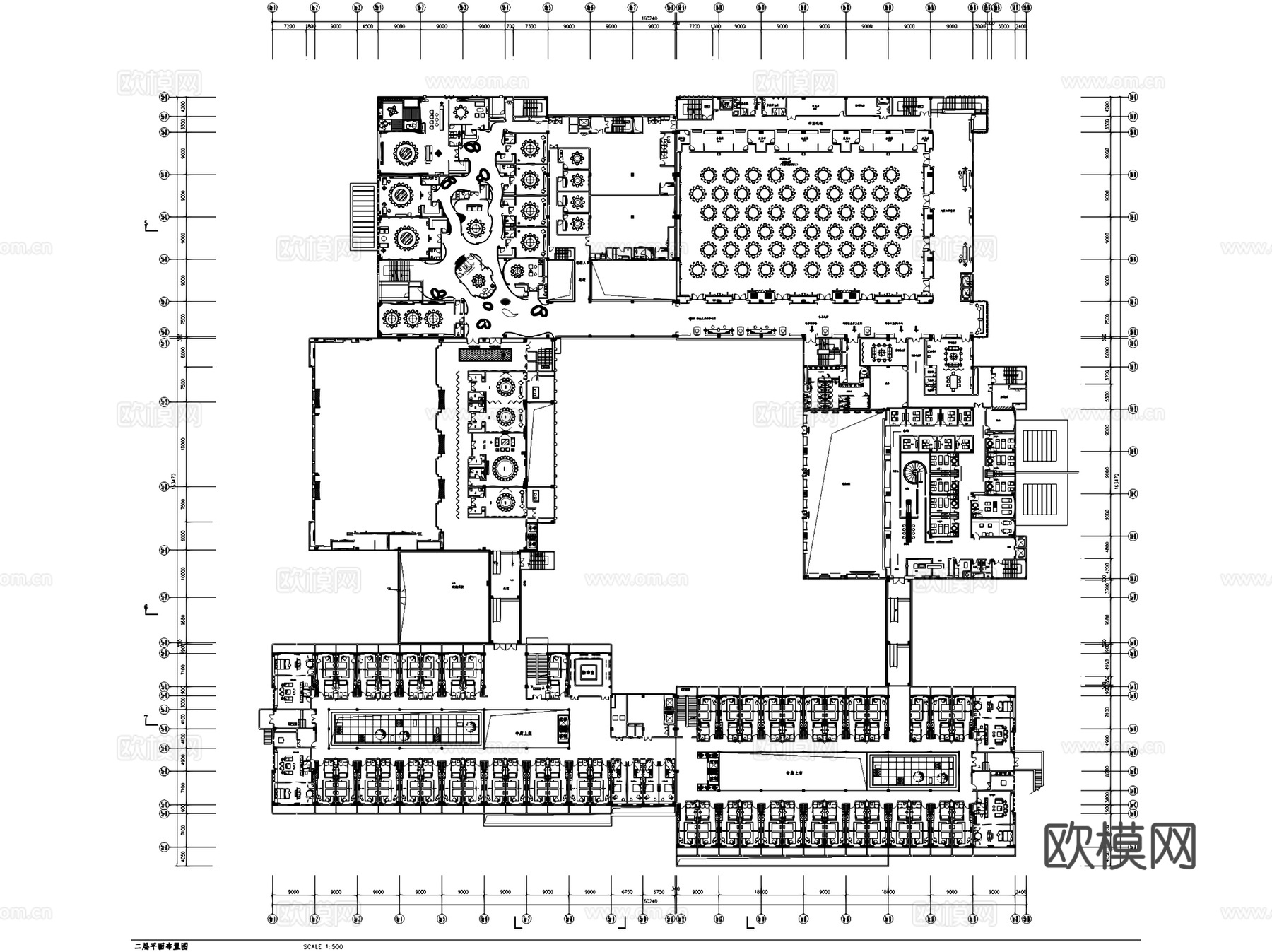客家缘国际会议酒店室内工装CAD施工图cad施工图