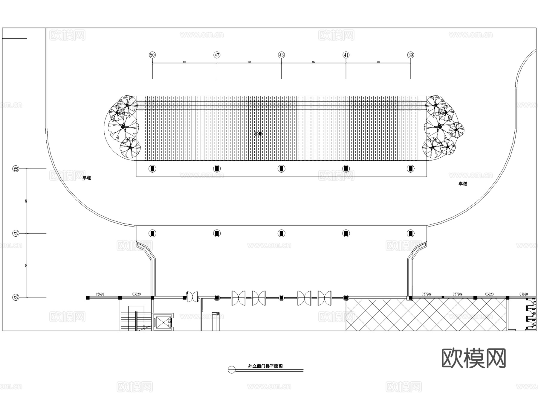 桂山大酒店室内工装平面系统图CAD施工图cad施工图