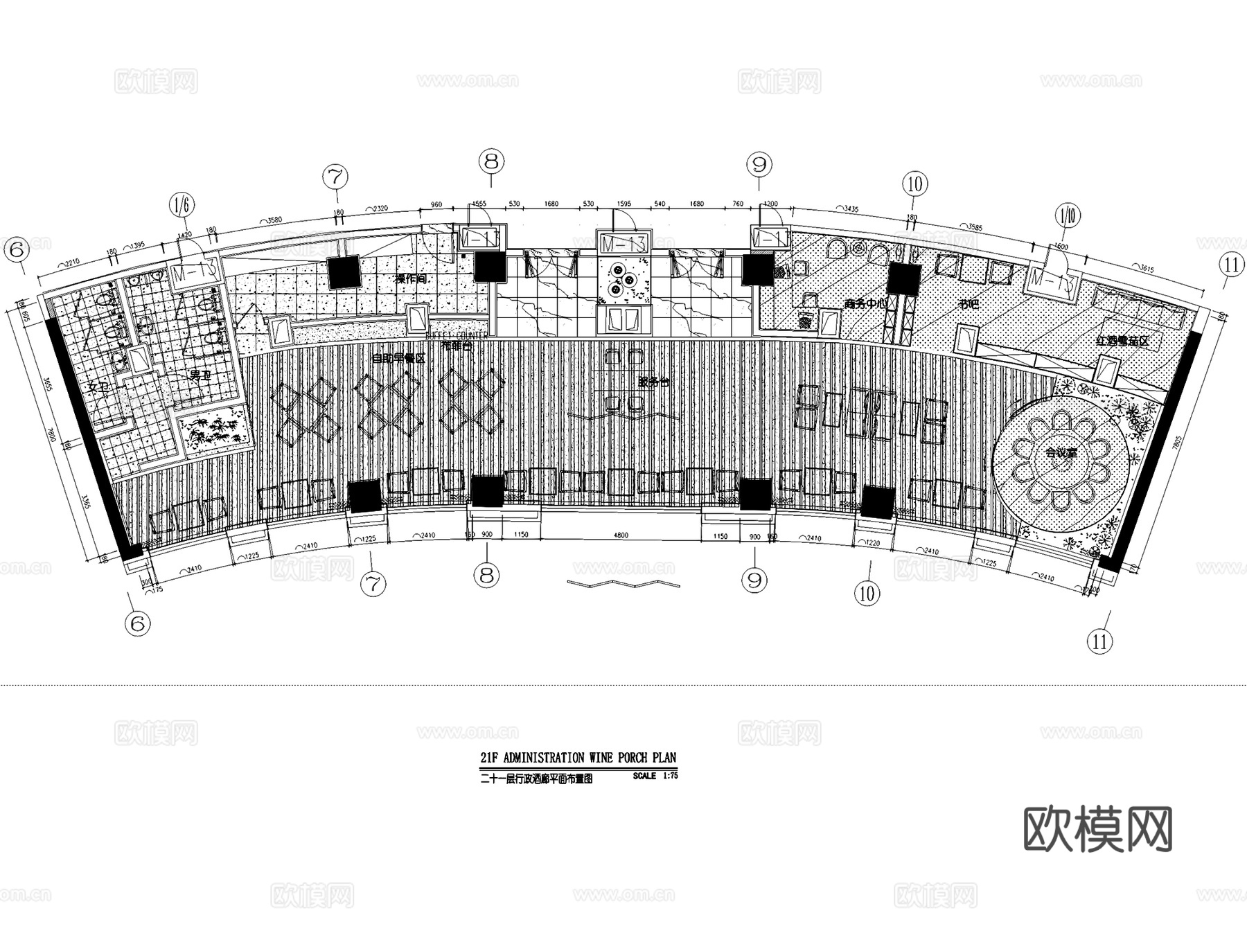 沈阳东北大厦酒店公区室内工装CAD施工图cad施工图