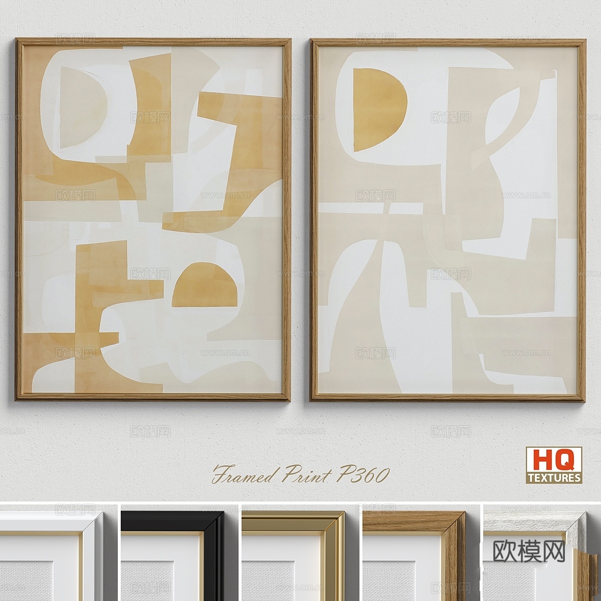 带框印刷品 P-360挂画3d模型下载