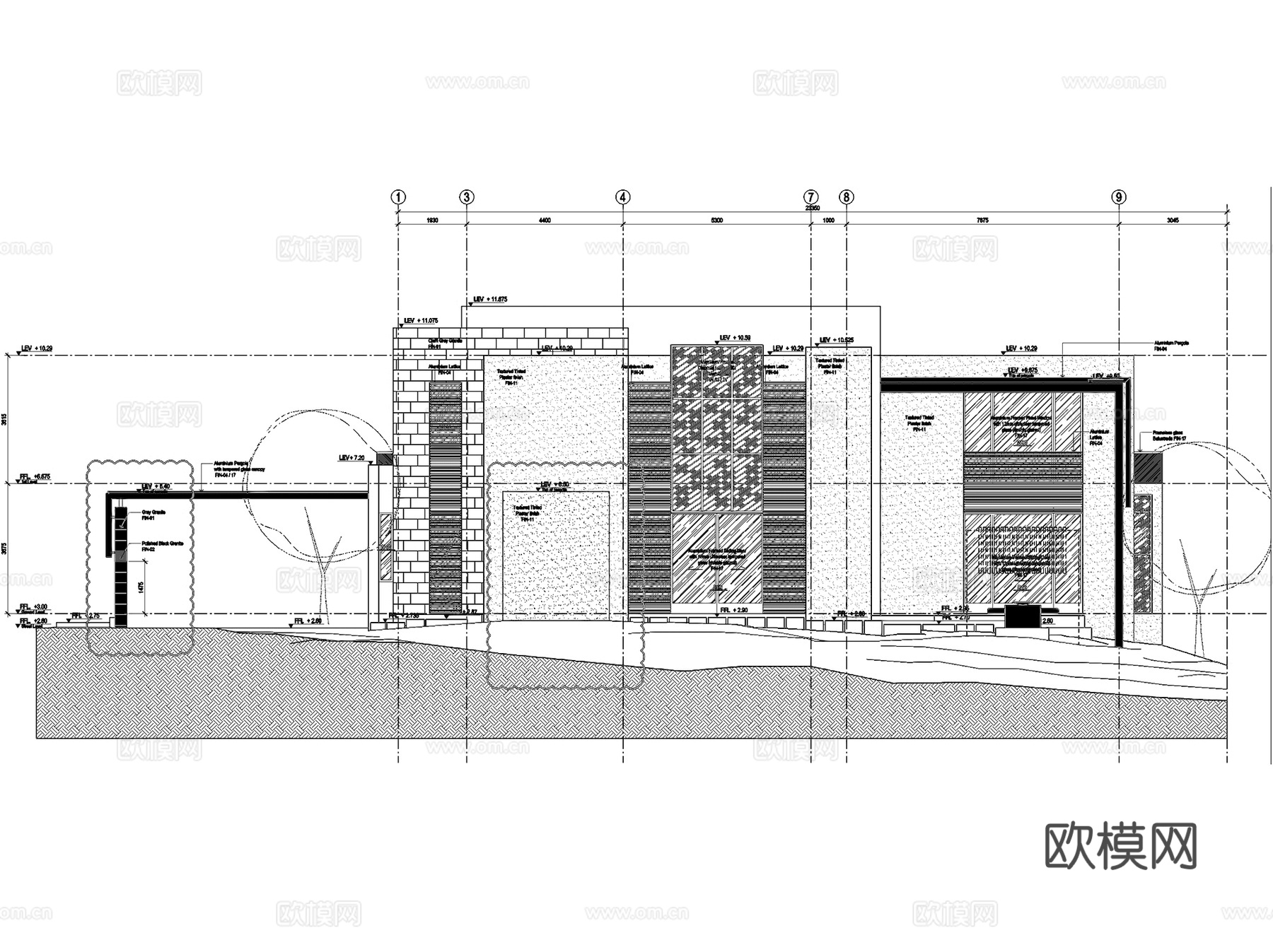 三亚太阳湾柏悦酒店别墅建筑CAD施工图 3套cad施工图cad施工图