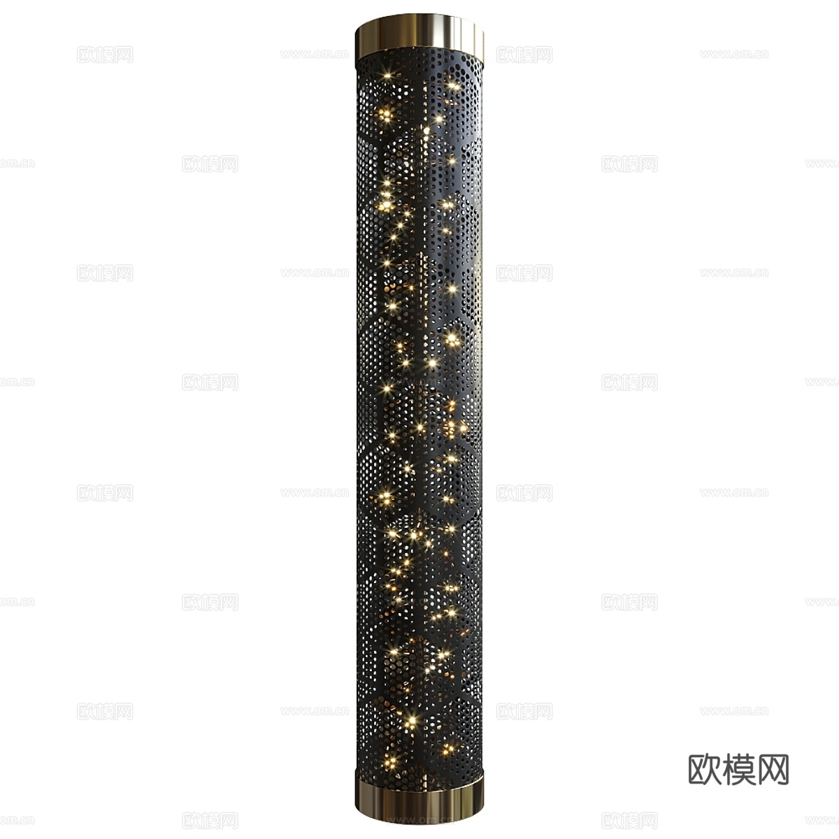 圆柱落地灯3d模型下载