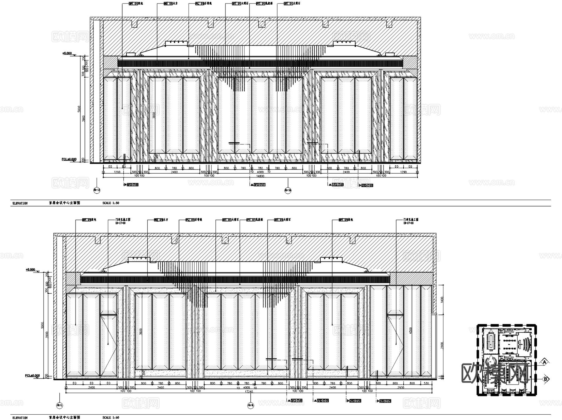 客家缘国际会议酒店室内工装CAD施工图cad施工图