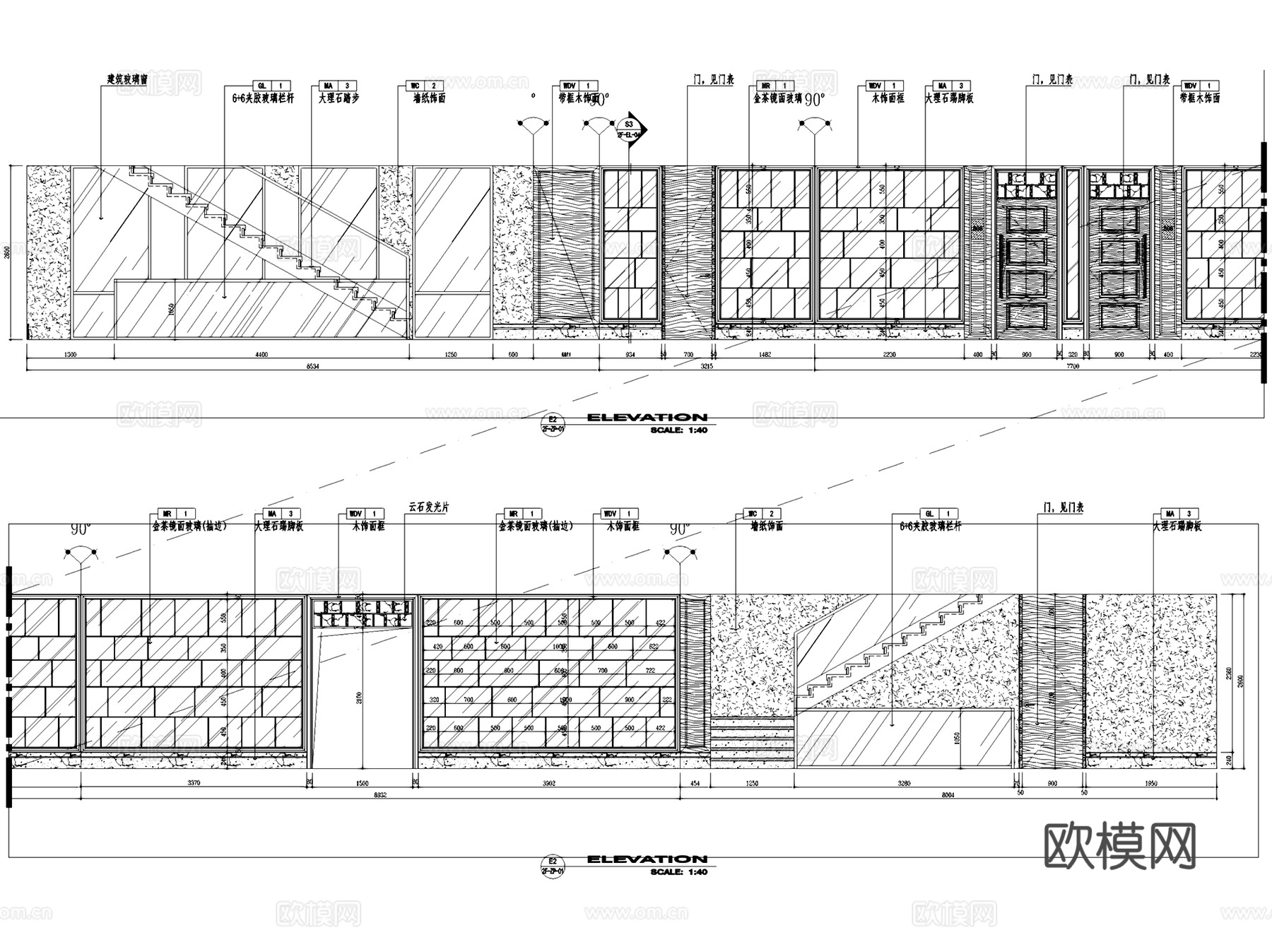 无锡雅韵阁大酒店饭店室内工装CAD施工图cad施工图