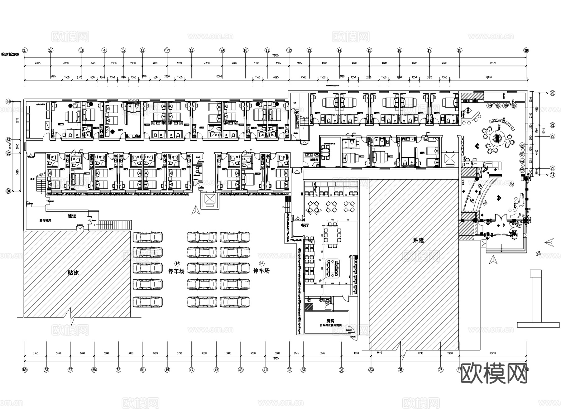 北京ibis styles宜必思酒店室内工装CAD施工图cad施工图