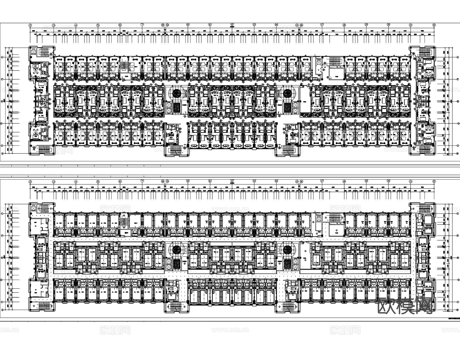 山东奢华五星级大酒店室内工装CAD施工图cad施工图