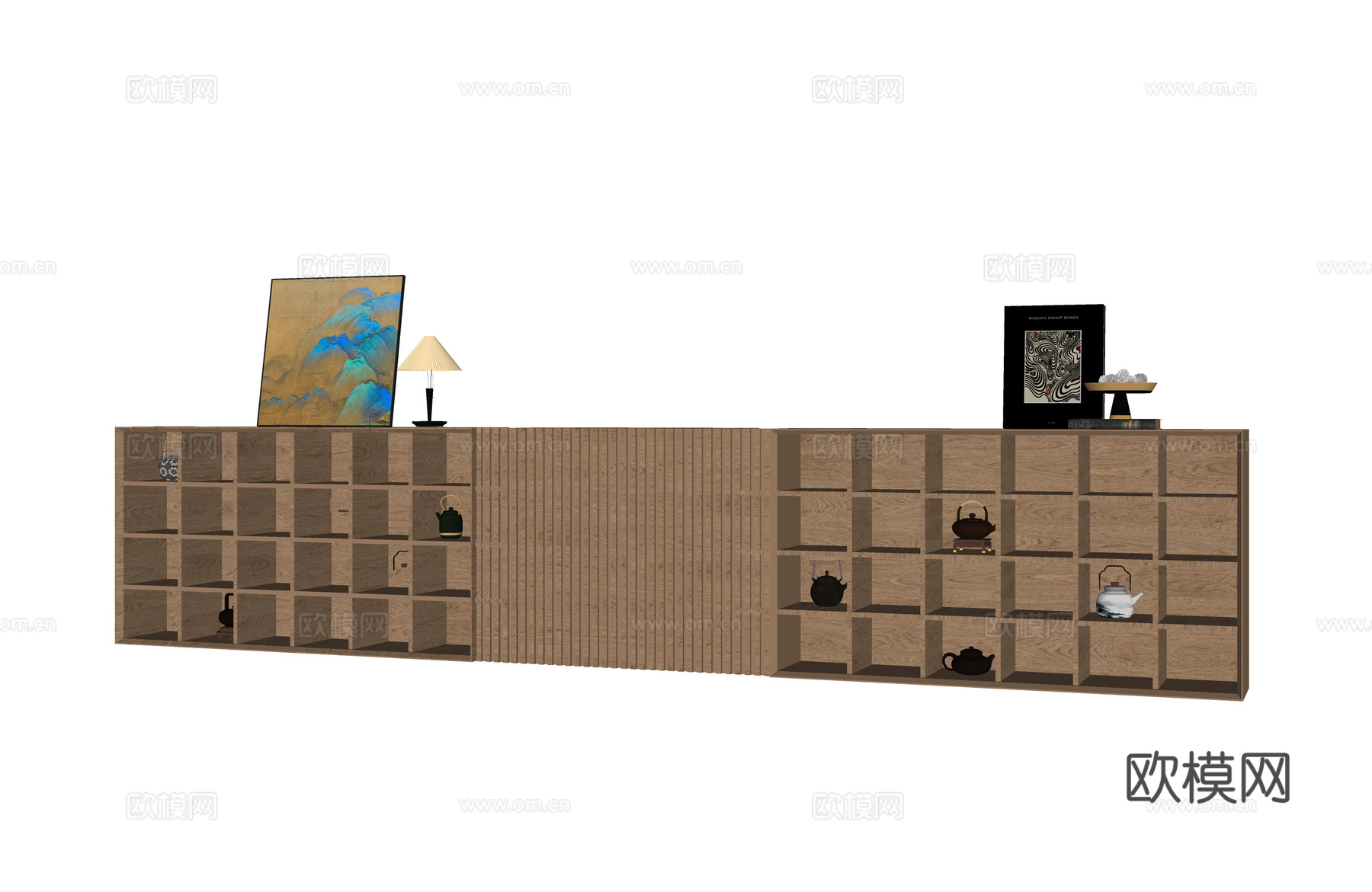 现代装饰柜 边柜su模型