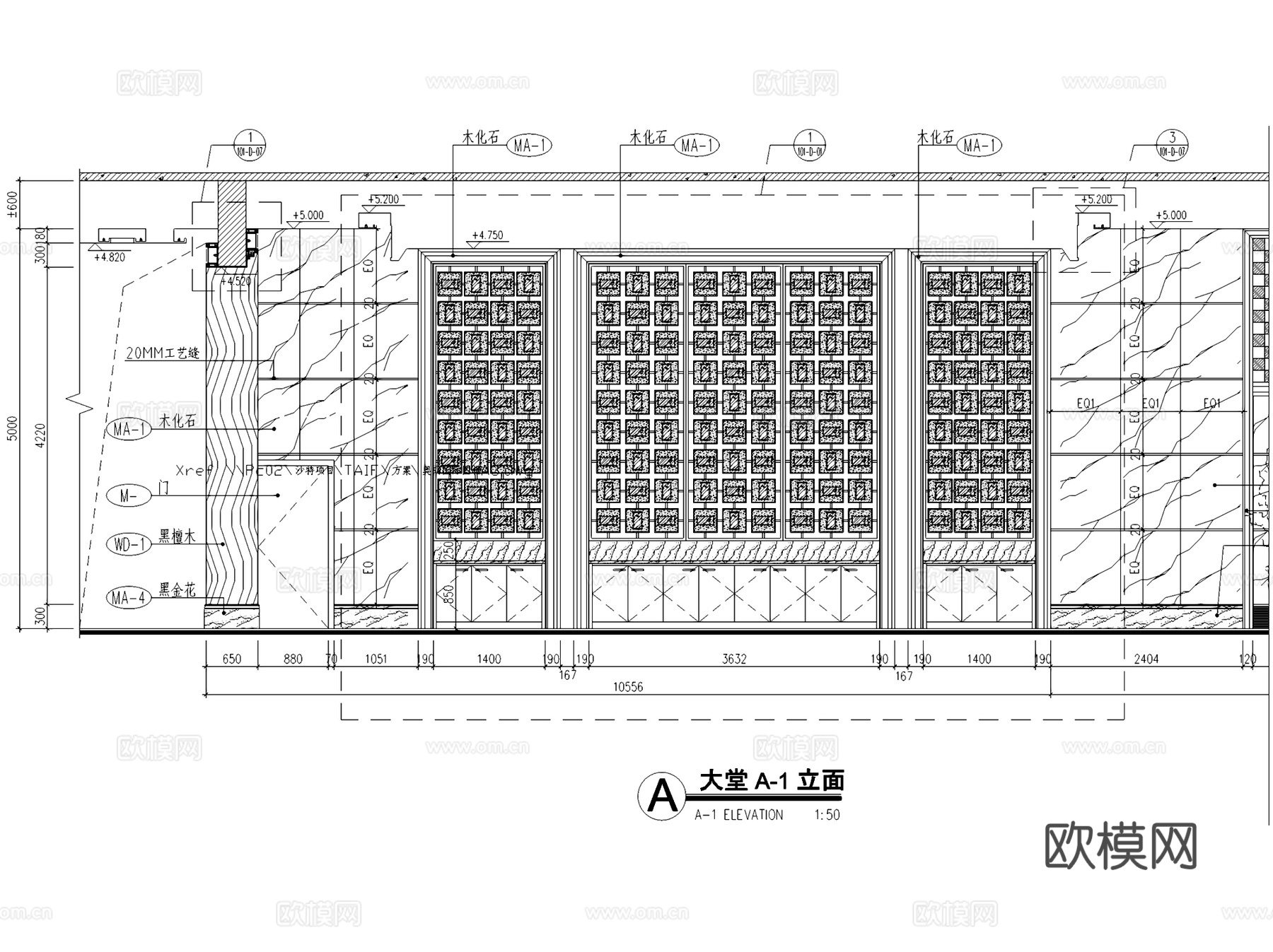 沙特TAIF塔伊夫酒店室内工装CAD施工图cad施工图