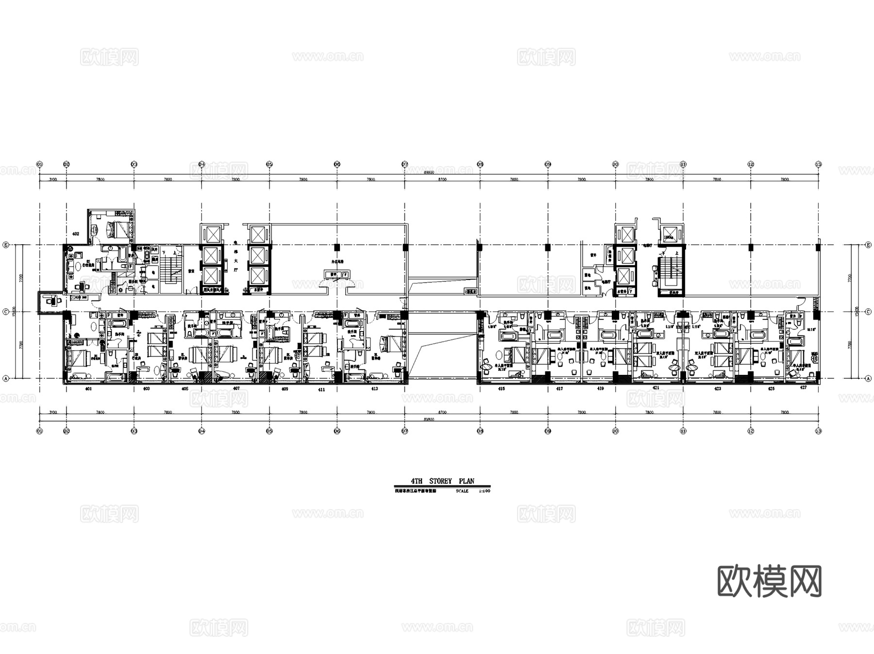 申基会展国际索菲特大酒店室内平面CAD施工图cad施工图