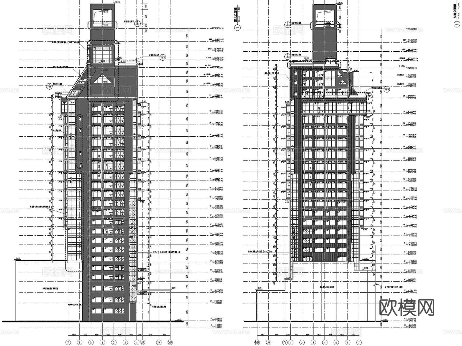 上海鲁能艾迪逊酒店改造建筑CAD施工图cad施工图