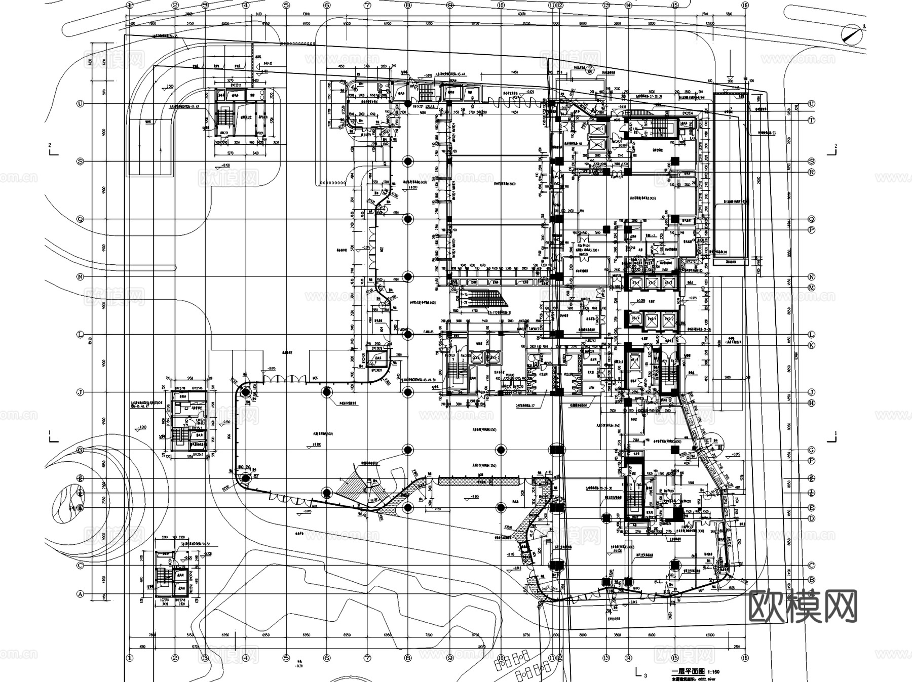 鲁能三亚山海天酒店三期建筑CAD施工图整套cad施工图