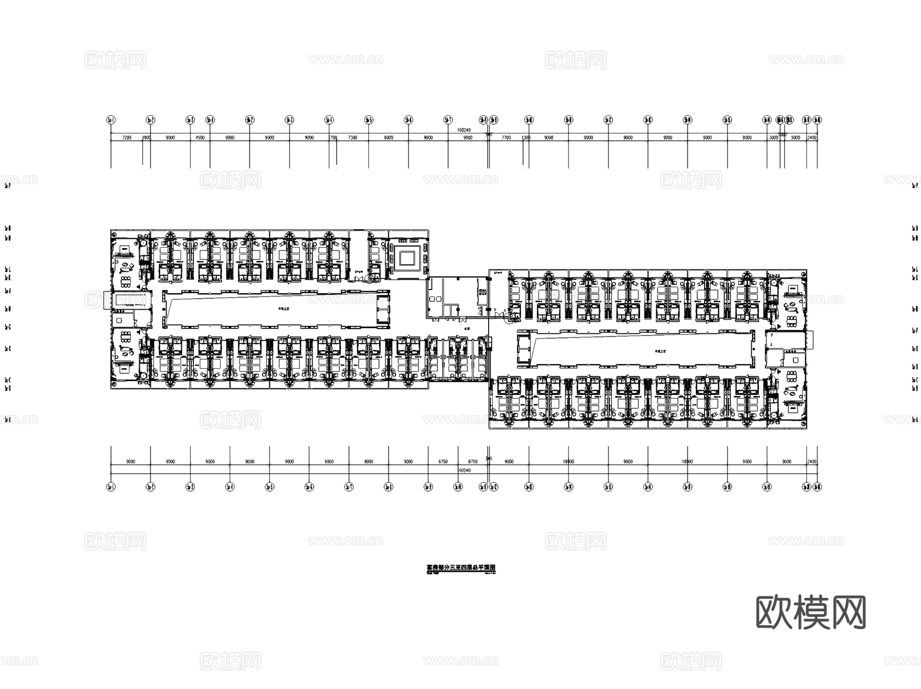 客家缘国际会议酒店室内工装CAD施工图cad施工图