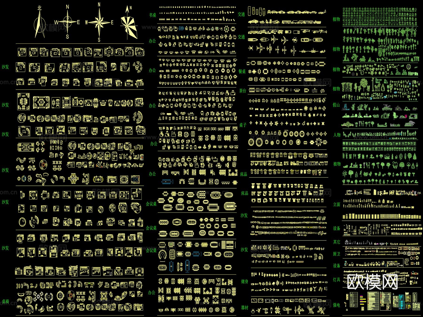 CAD图库cad施工图