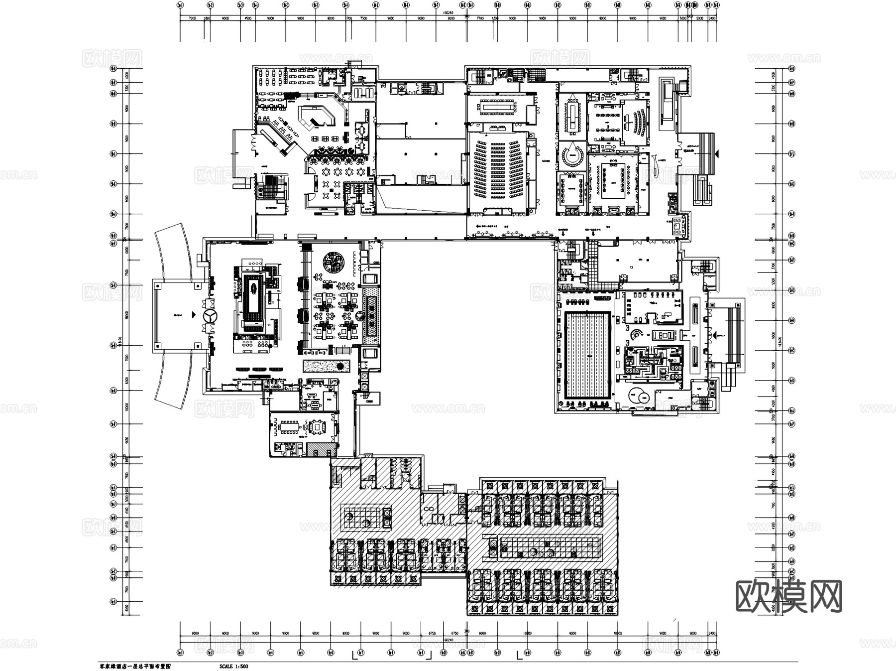 客家缘国际会议酒店室内工装CAD施工图cad施工图
