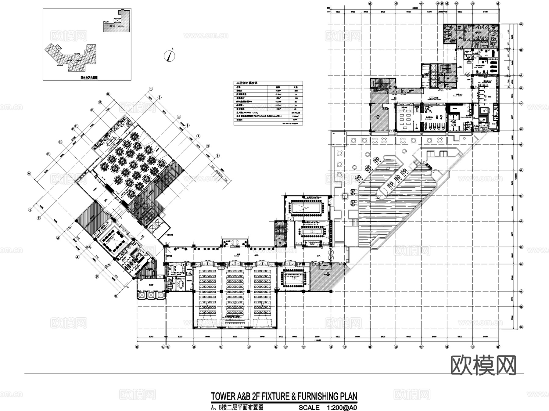 铭博达三亚华美达大酒店室内工装CAD施工图整套cad施工图