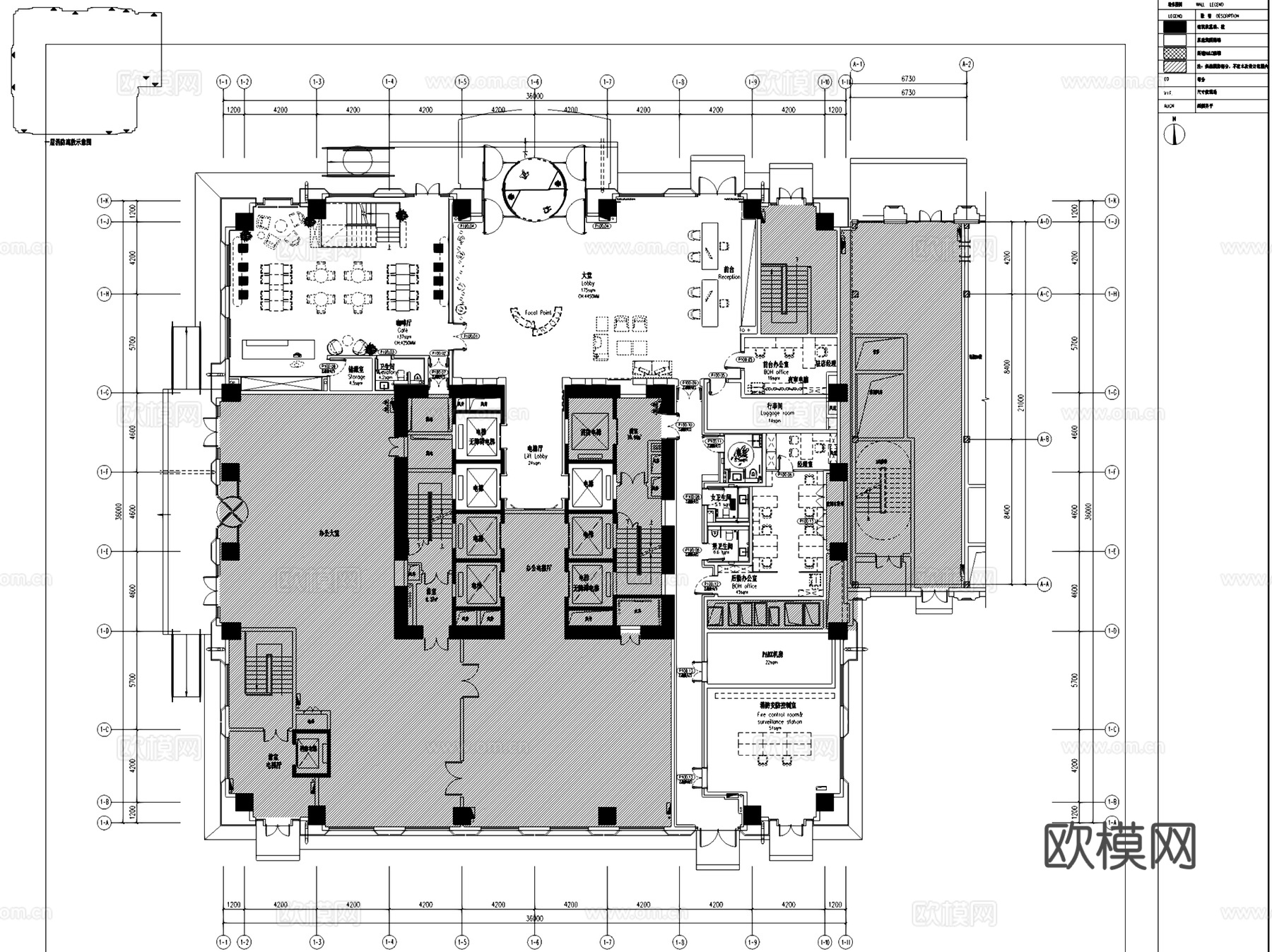 海航首府雅诗阁酒店室内工装CAD施工图cad施工图