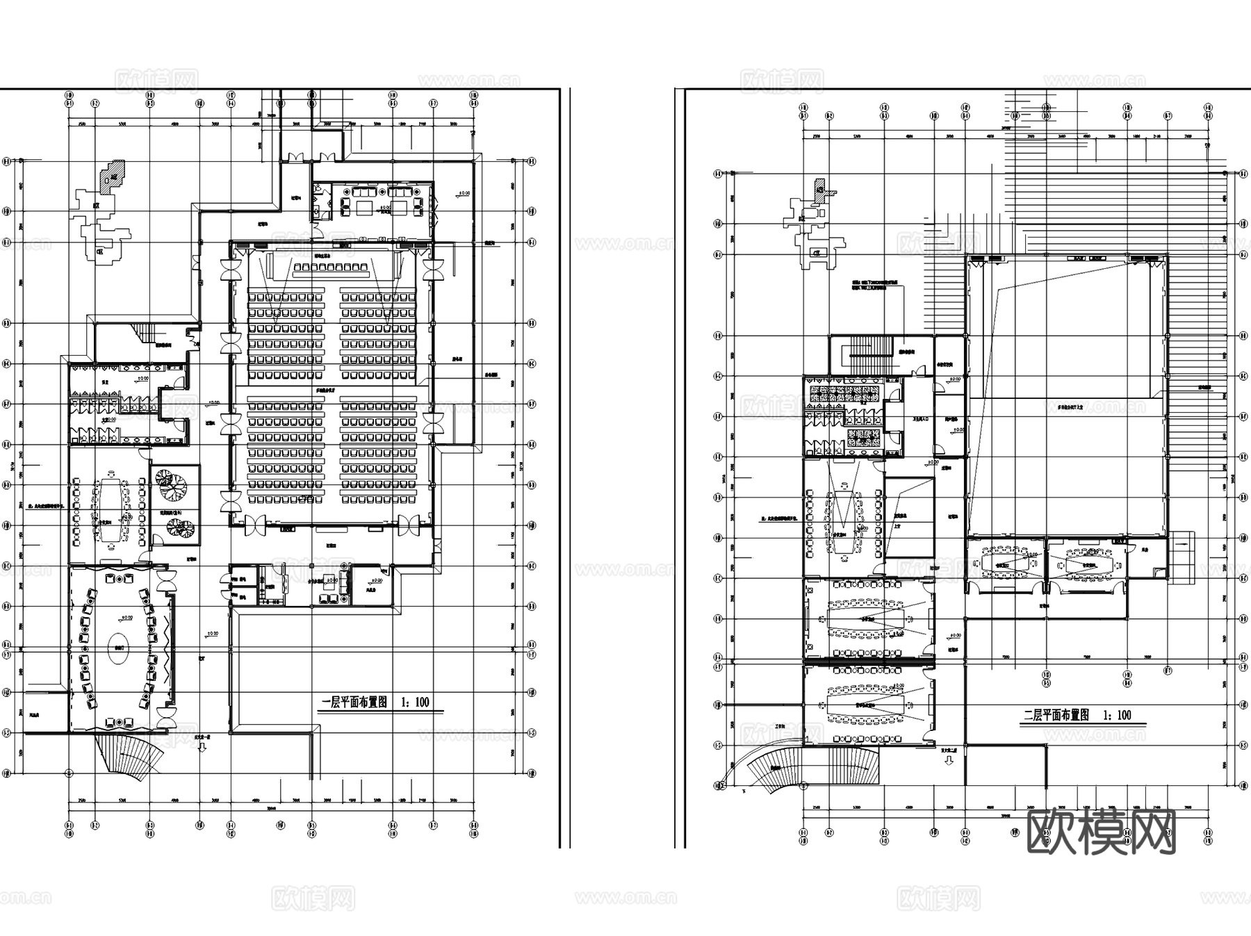 绍兴园林会议酒店室内工装CAD施工图cad施工图