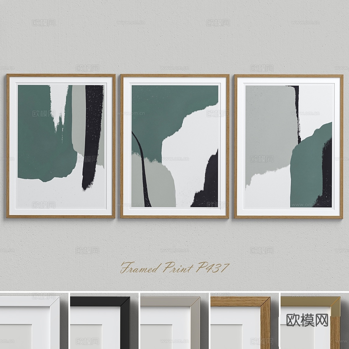 装裱印刷品 P-437挂画3d模型下载