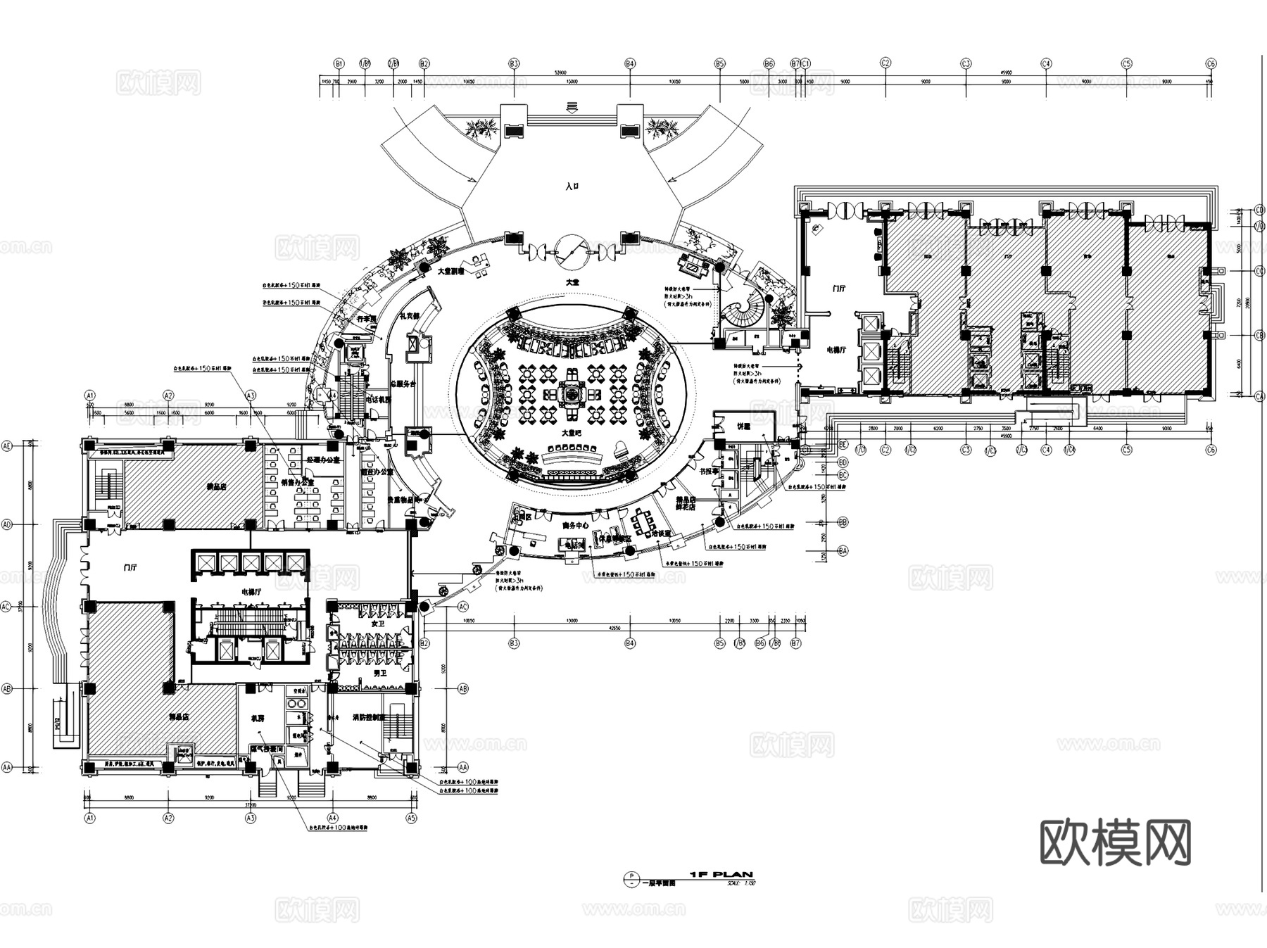 昆山隆祺丽景国际酒店室内工装CAD施工图cad施工图