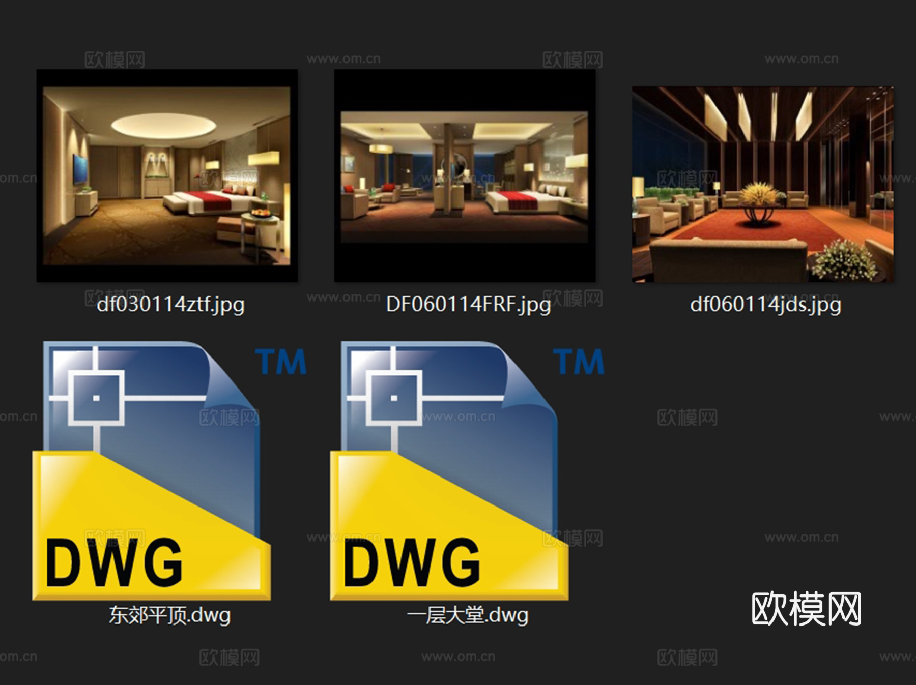 中式宾馆酒店室内工装CAD施工图cad施工图