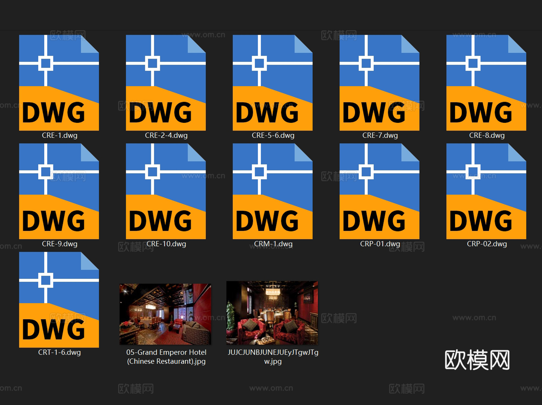 澳门英皇娱乐酒店中餐厅室内工装CAD施工图cad施工图
