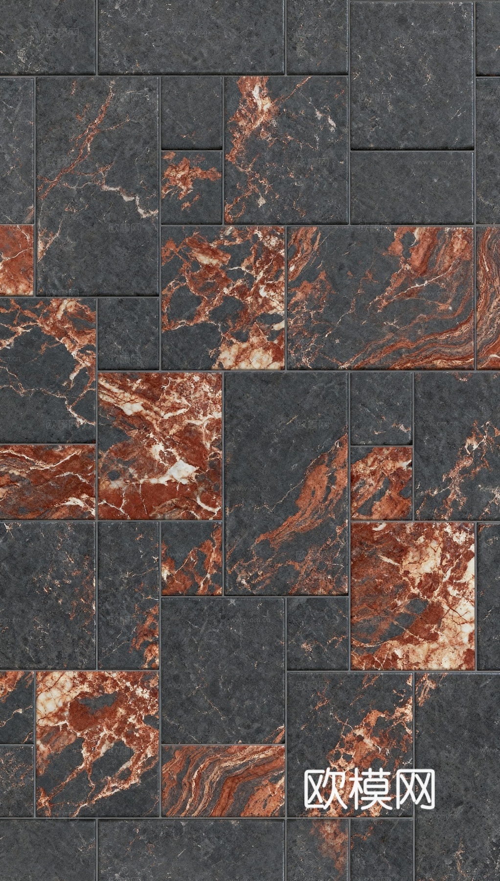 侘寂古堡砖 无缝 黑色做旧仿古砖 黑色复古砖 工业风做旧黑砖