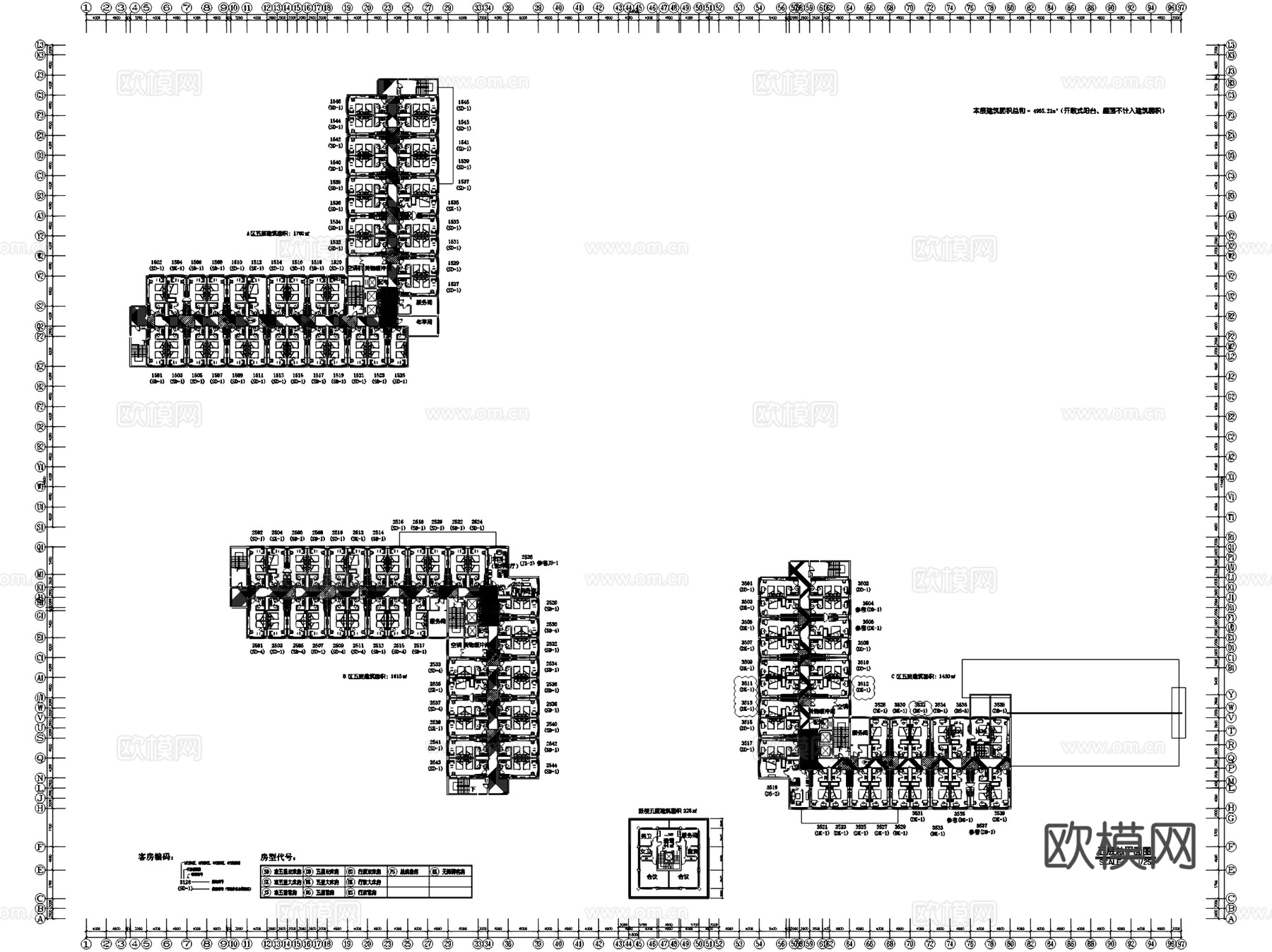 桂山大酒店室内工装平面系统图CAD施工图cad施工图