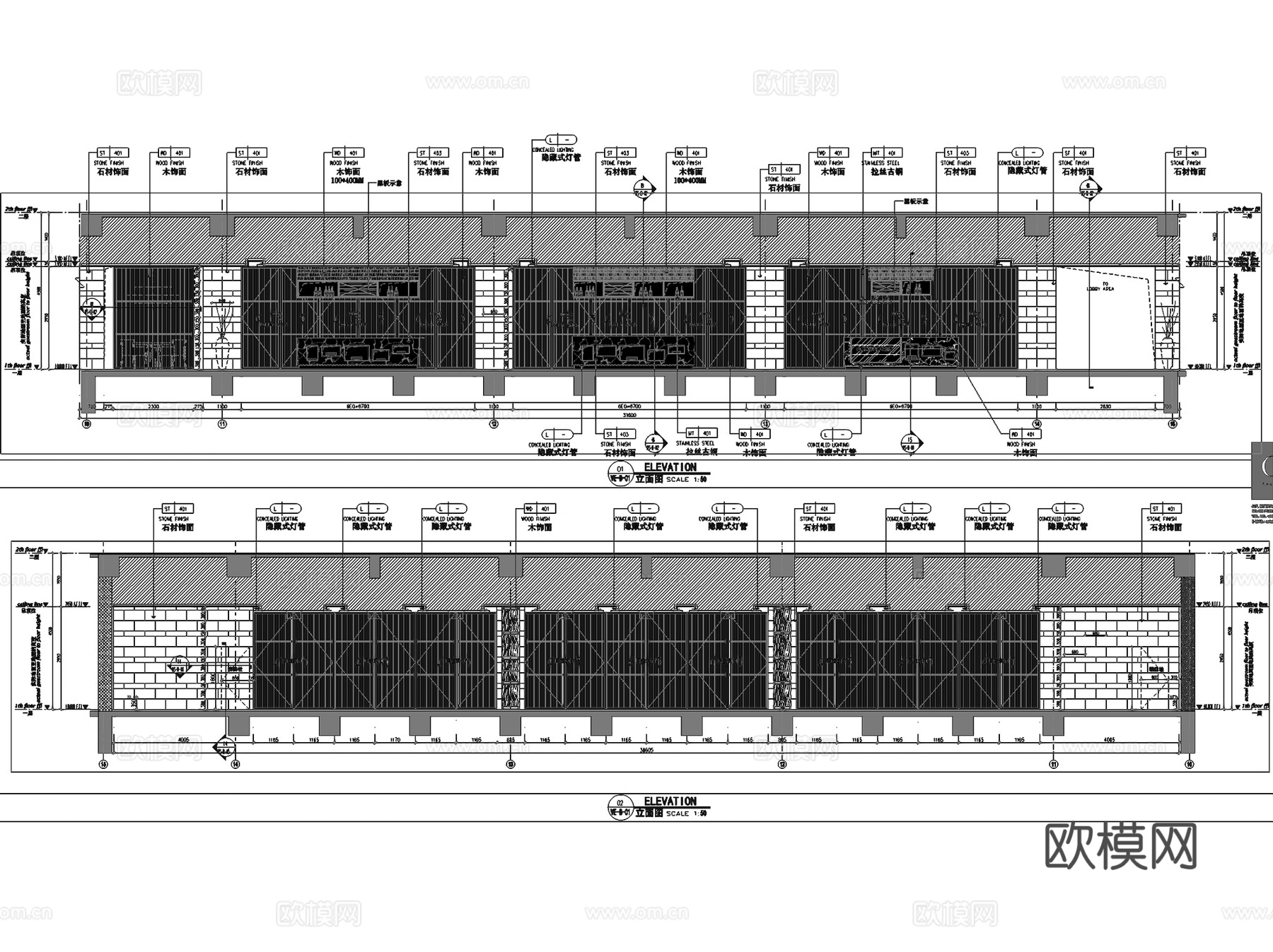 南海酒店餐厅宴会厅改造室内工装CAD施工图cad施工图