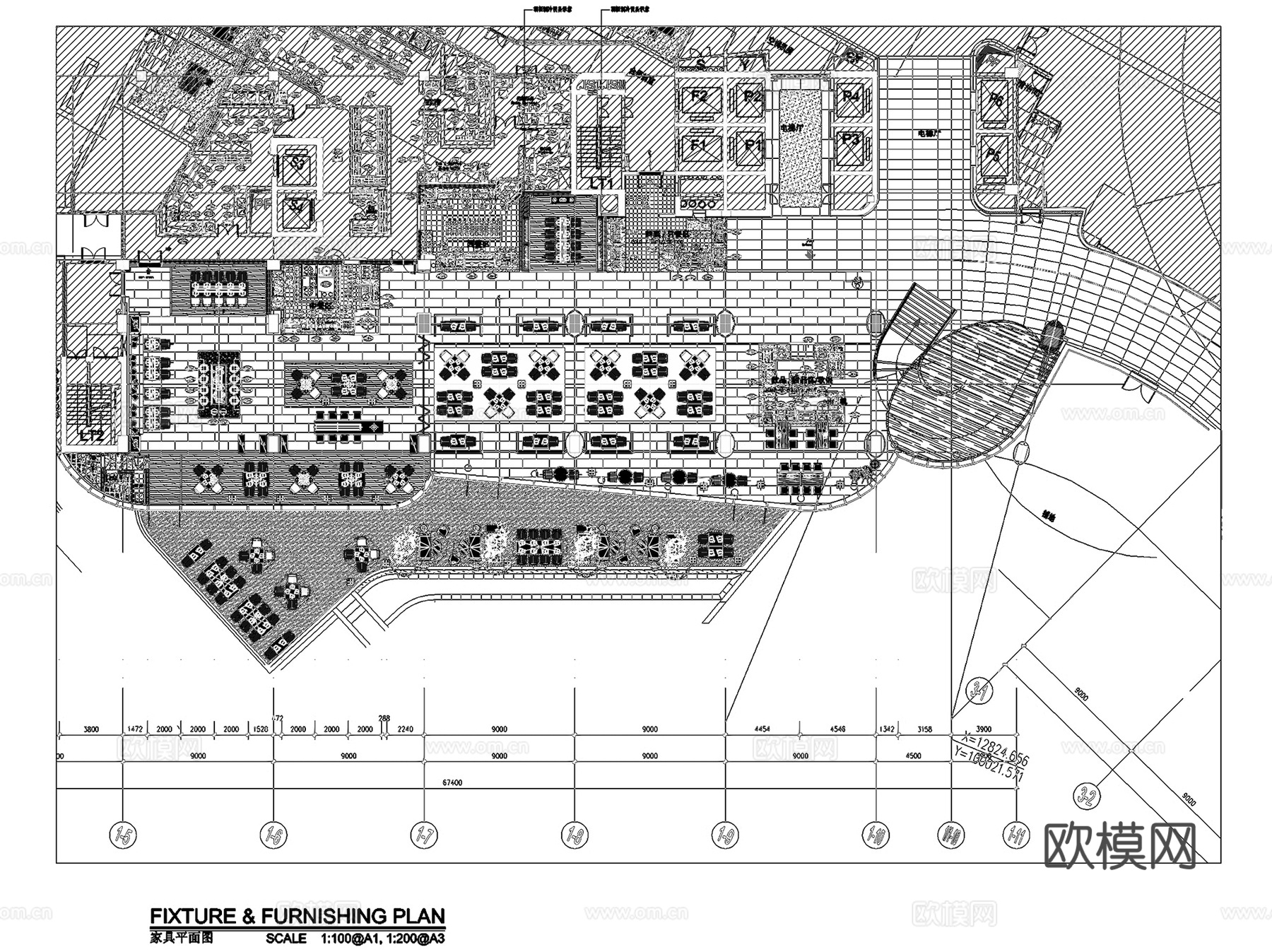 蛇口海上世界希尔顿酒店室内工装CAD施工图cad施工图