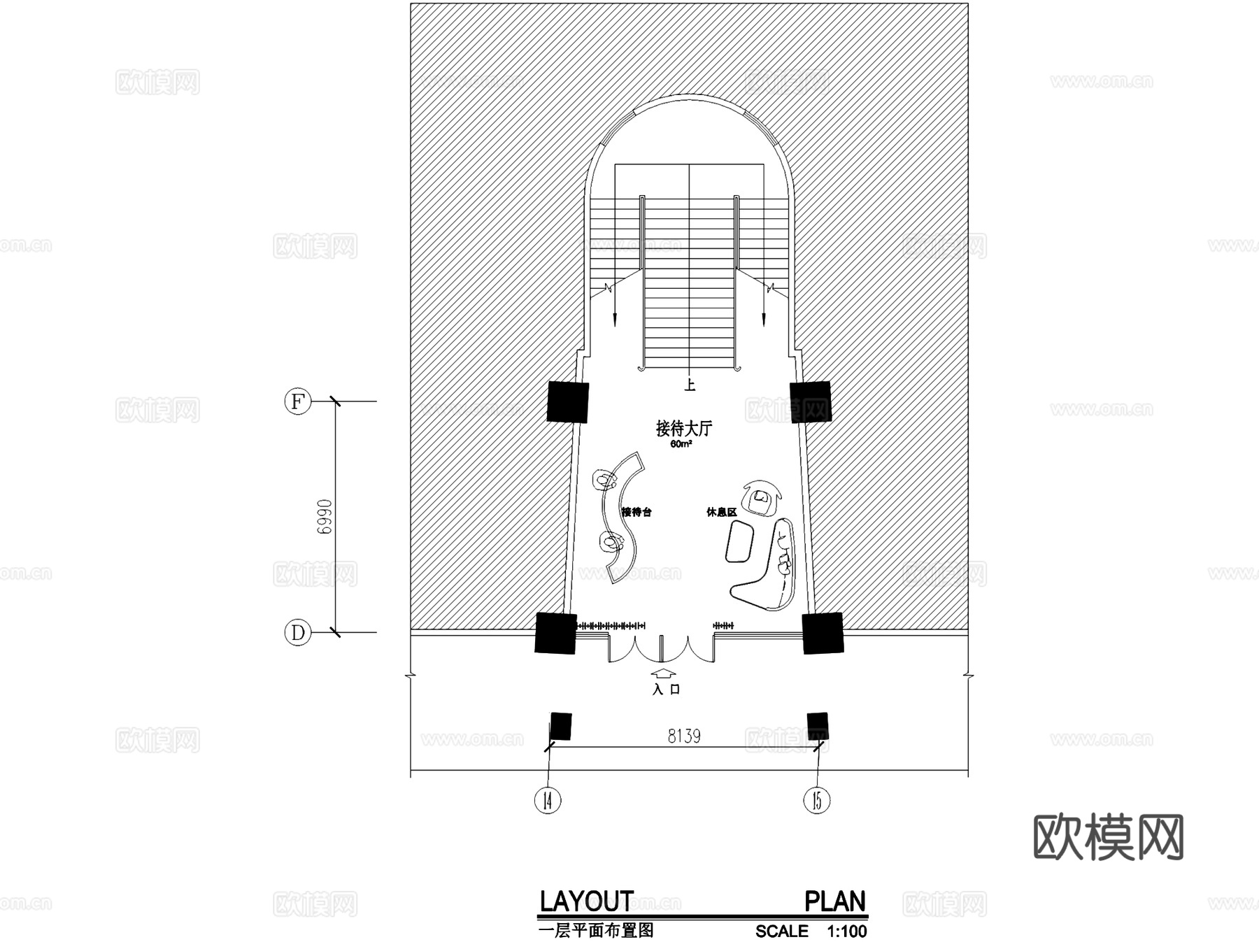 广州青蓝莓主题酒店室内工装平面CAD施工图cad施工图