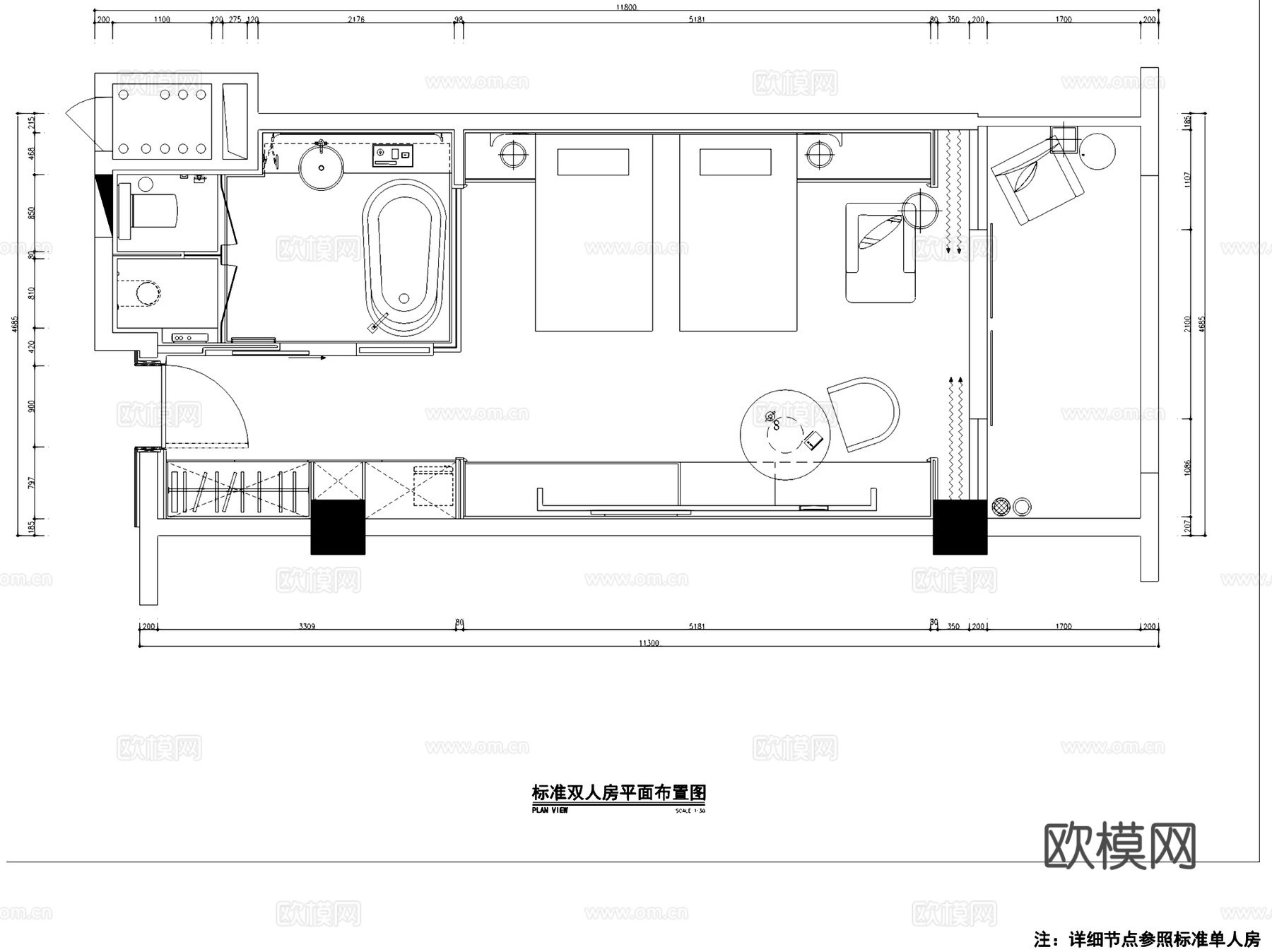 客家缘国际会议酒店室内工装CAD施工图cad施工图