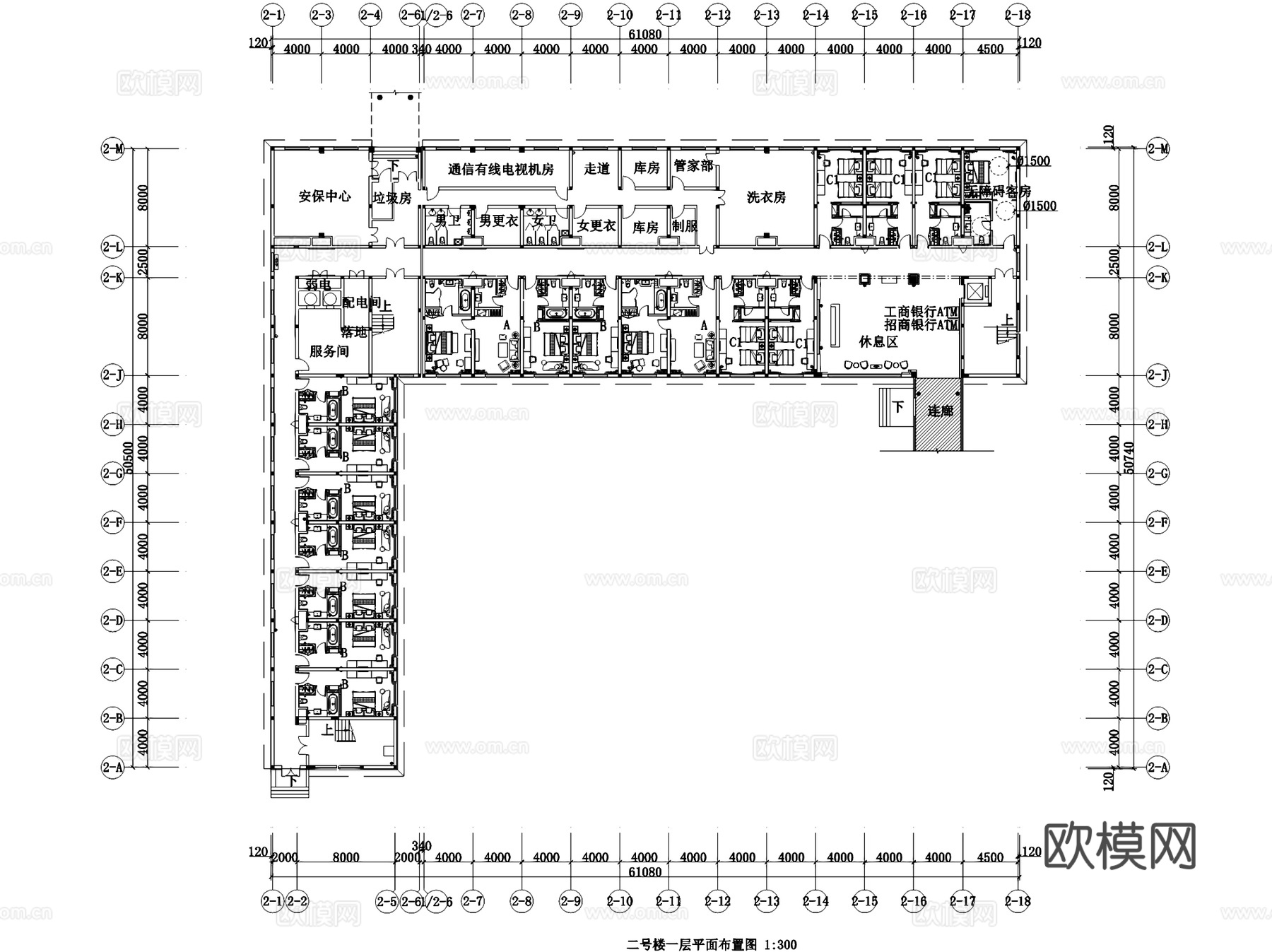 青岛德馨温泉酒店室内工装CAD施工图cad施工图