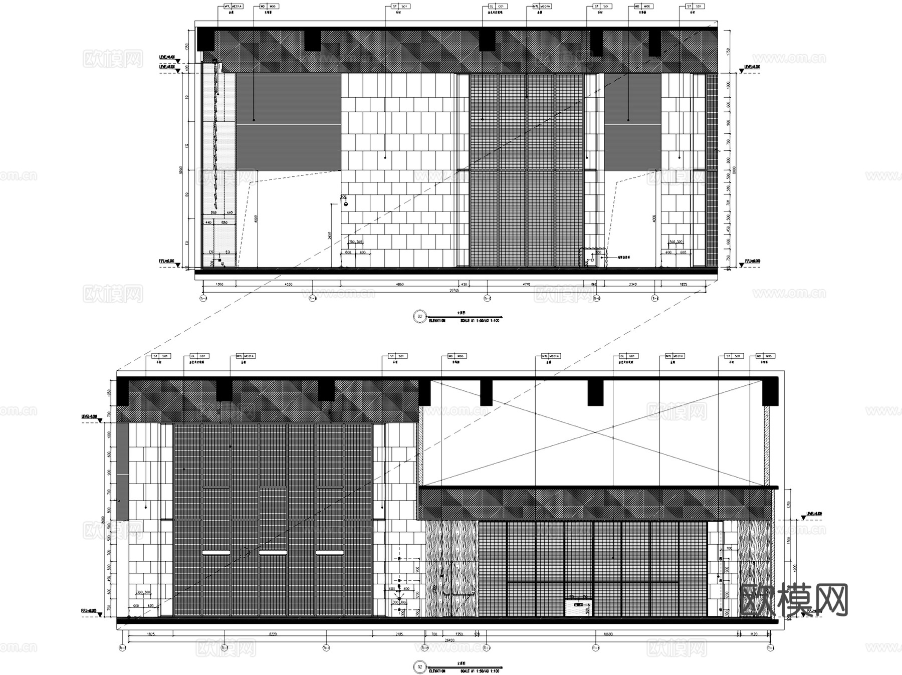 上海华侨城宝格丽酒店室内工装CAD施工图cad施工图