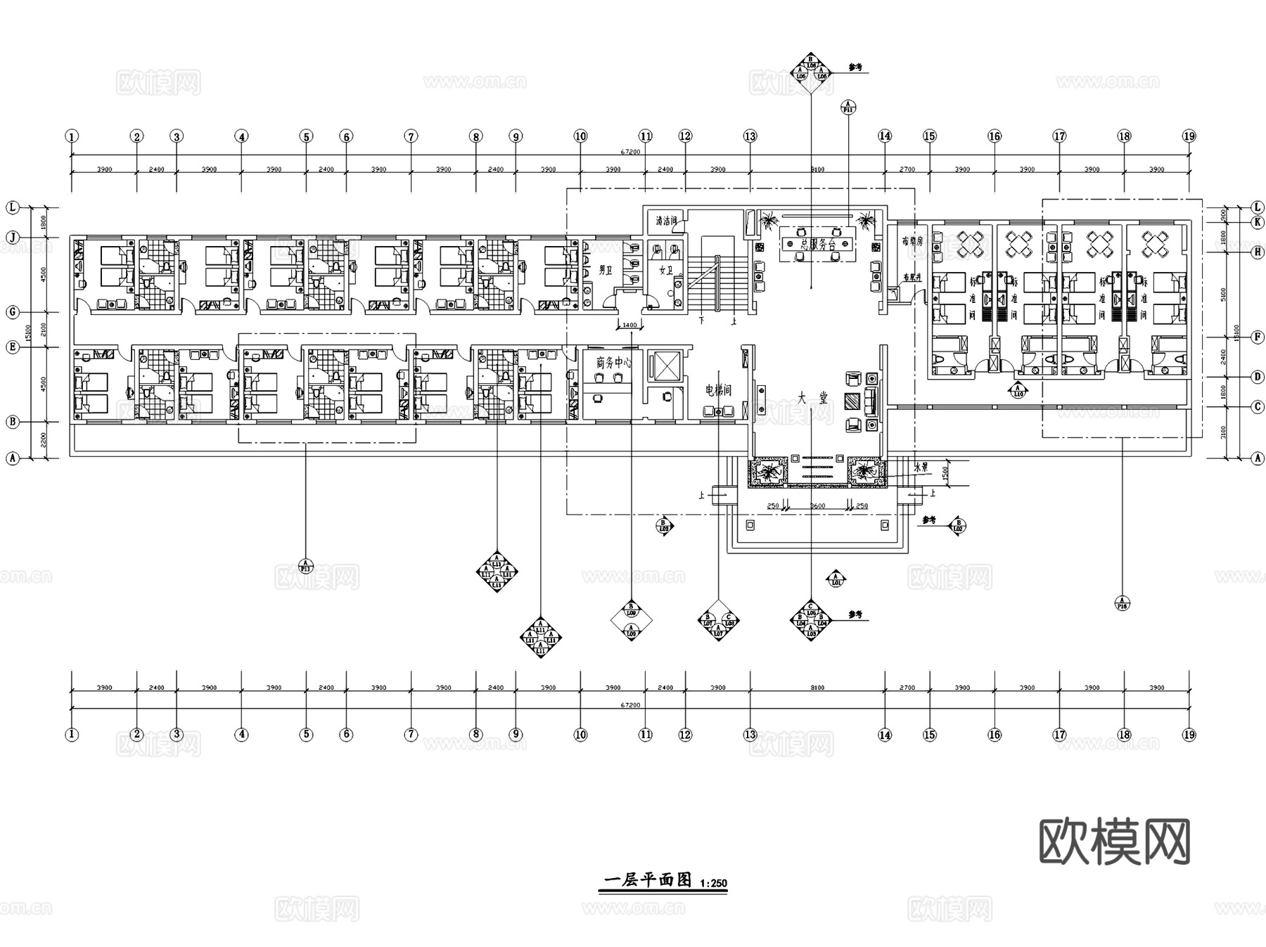 恩施康帝娱乐城酒店室内工装CAD施工图cad施工图