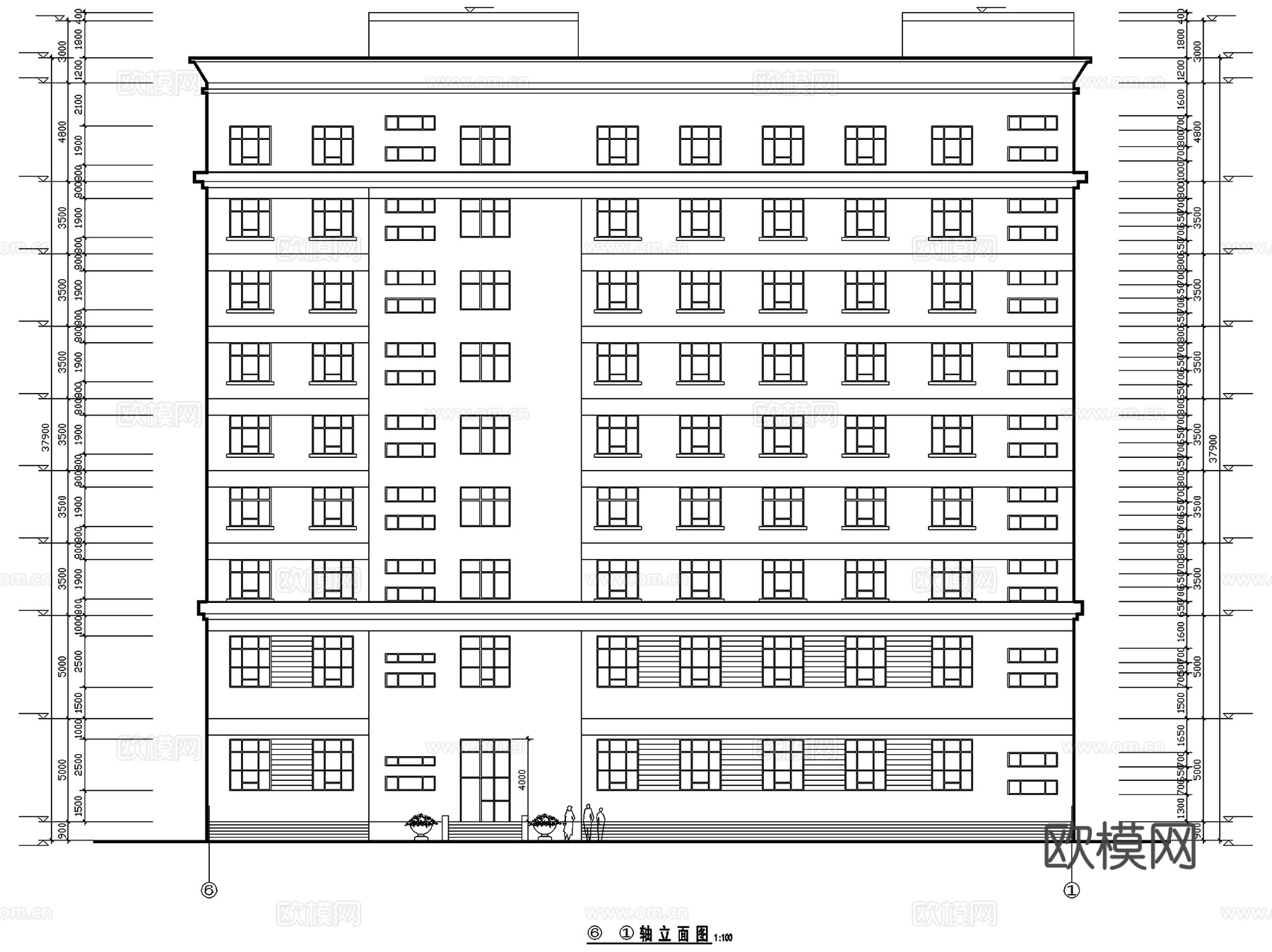 新锦城宾馆酒店建筑CAD施工图cad施工图