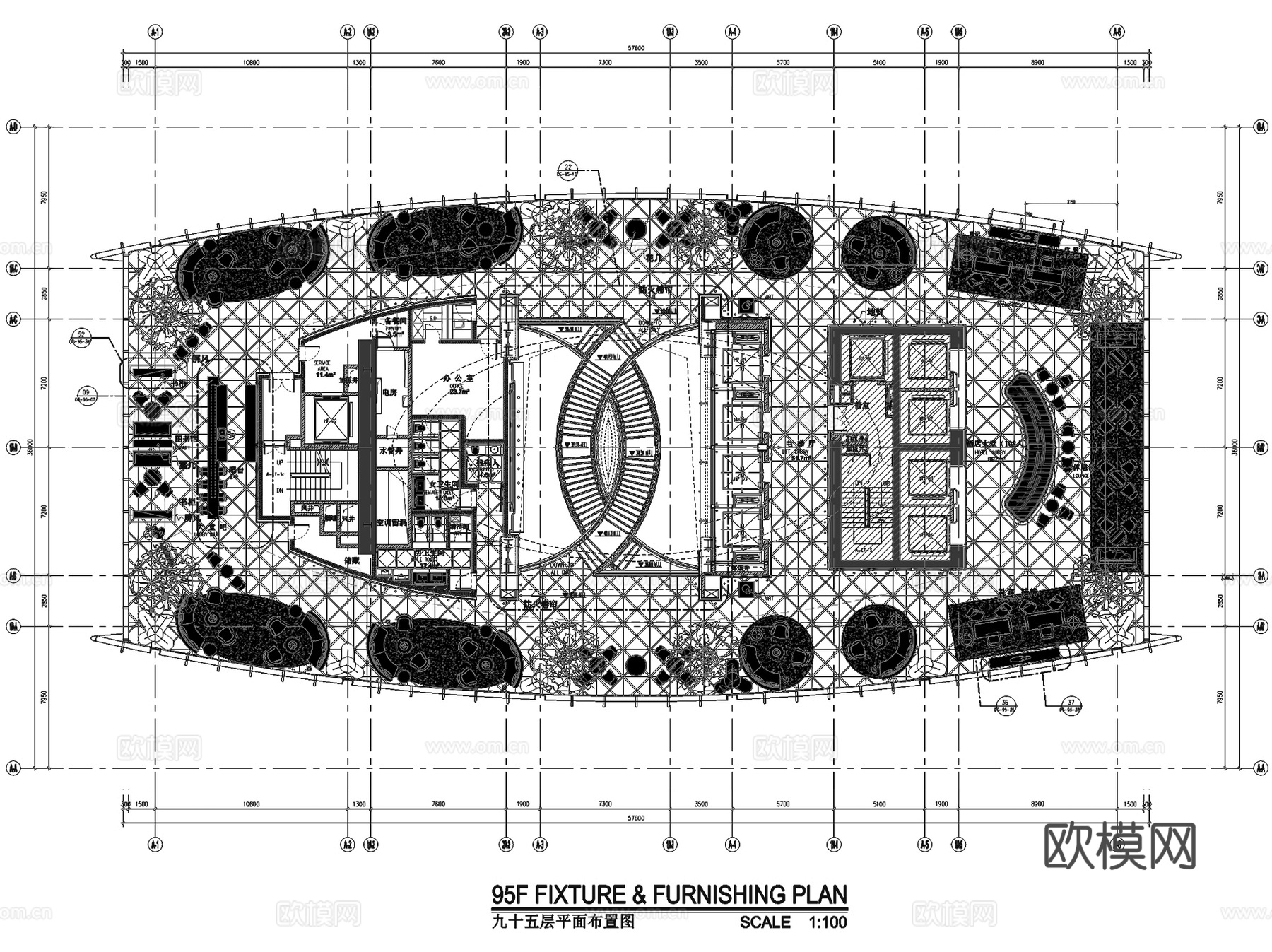 深圳京基瑞吉酒店室内工装CAD施工图cad施工图