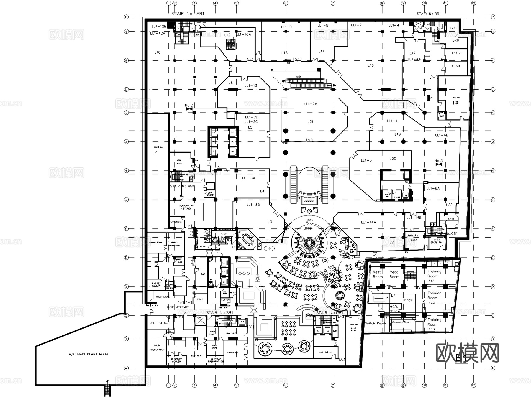 北京王府半岛酒店改造现状建筑CAD施工图cad施工图