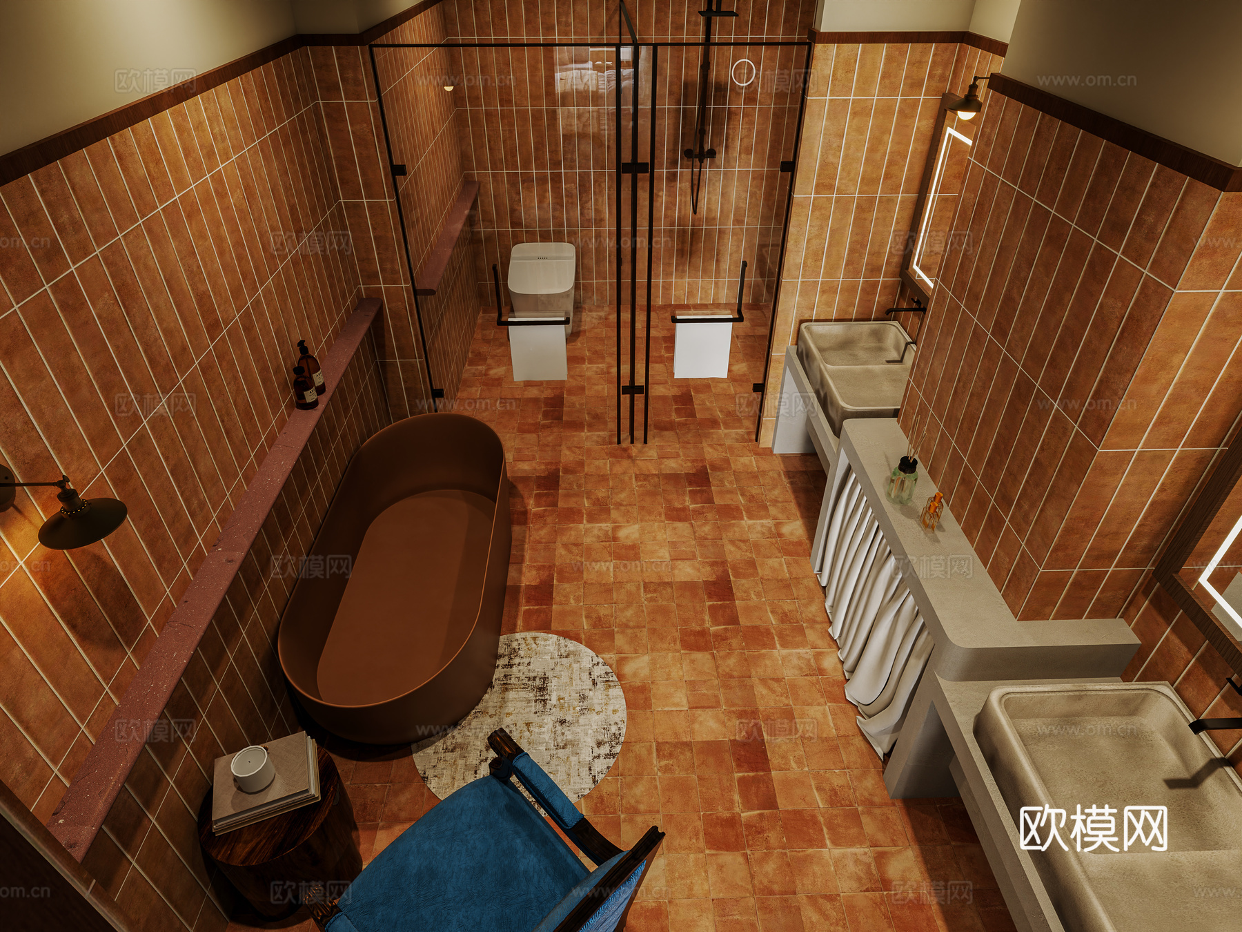 酒店民宿客房卧室3d模型下载（渲染图3）