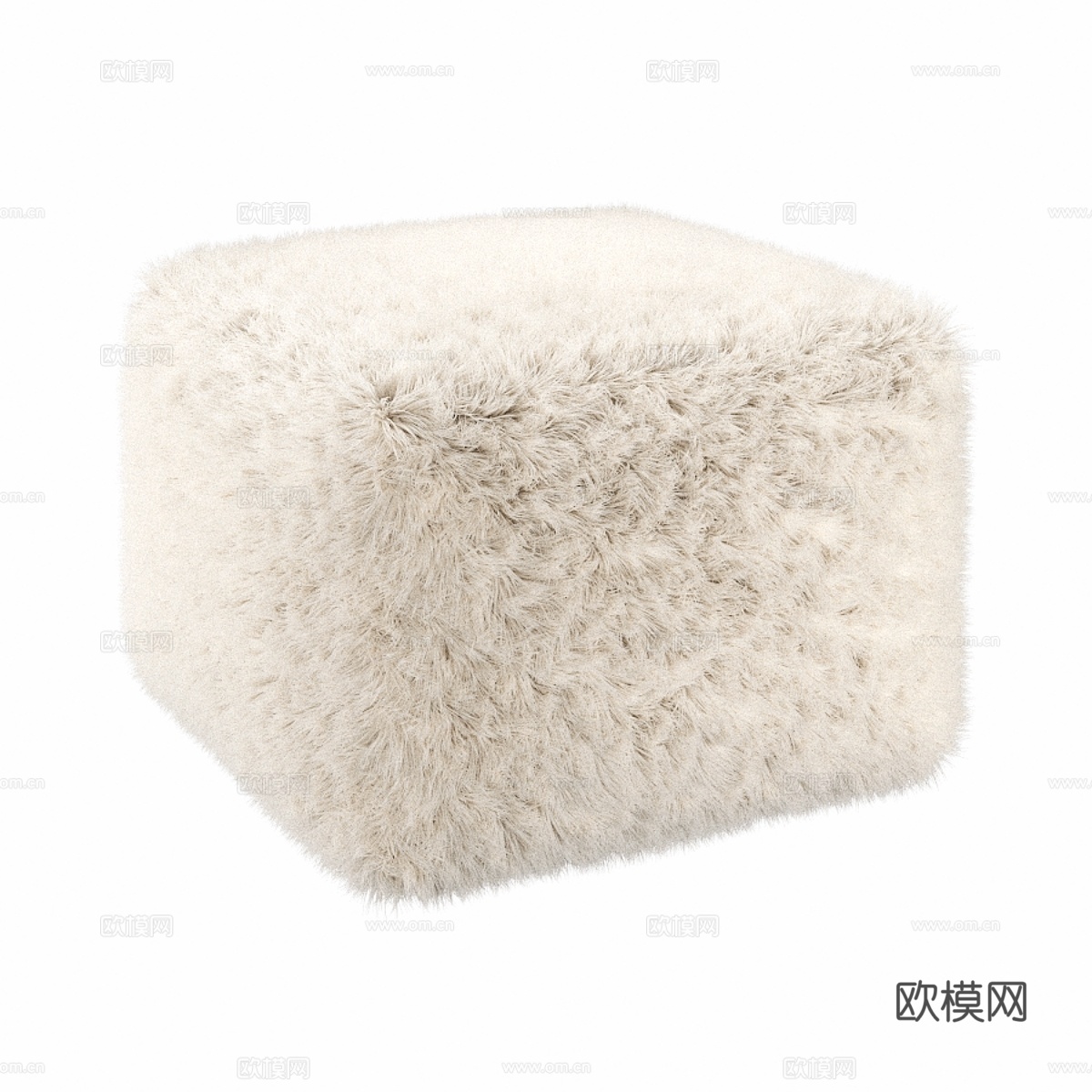 毛绒坐凳3d模型