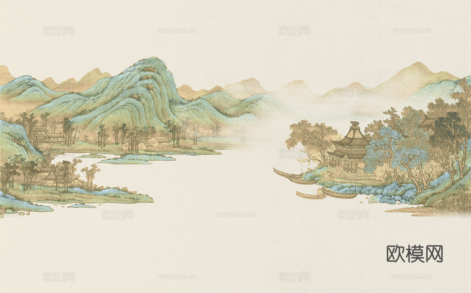 新中式立体壁画 背景墙壁画 山水壁画 墙画 壁纸 墙纸 墙布下载