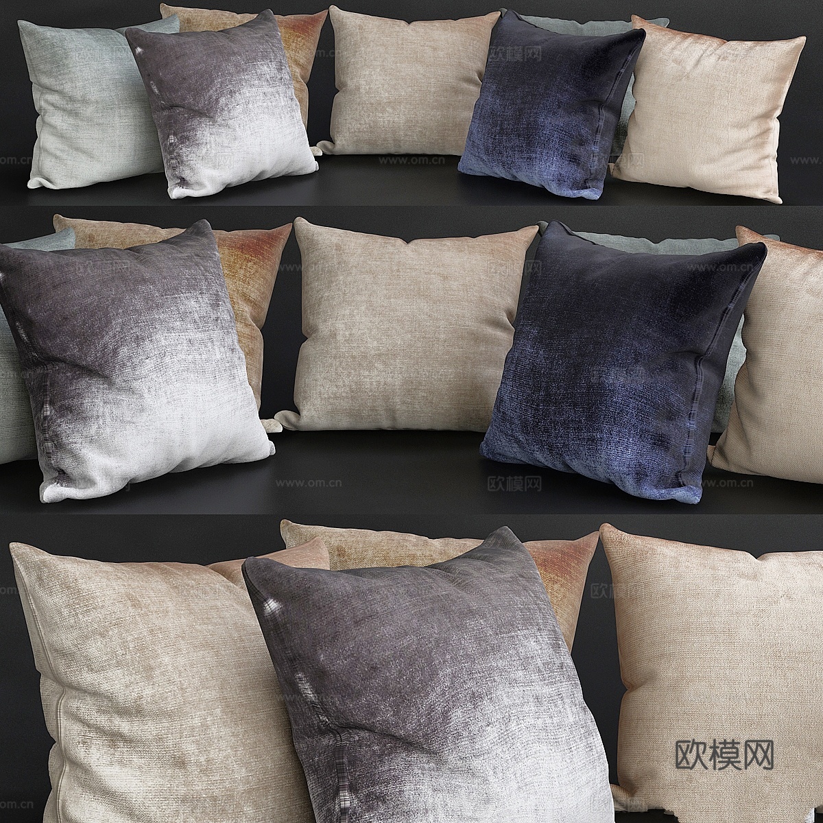 沙发靠垫 高级专业款抱枕3d模型下载