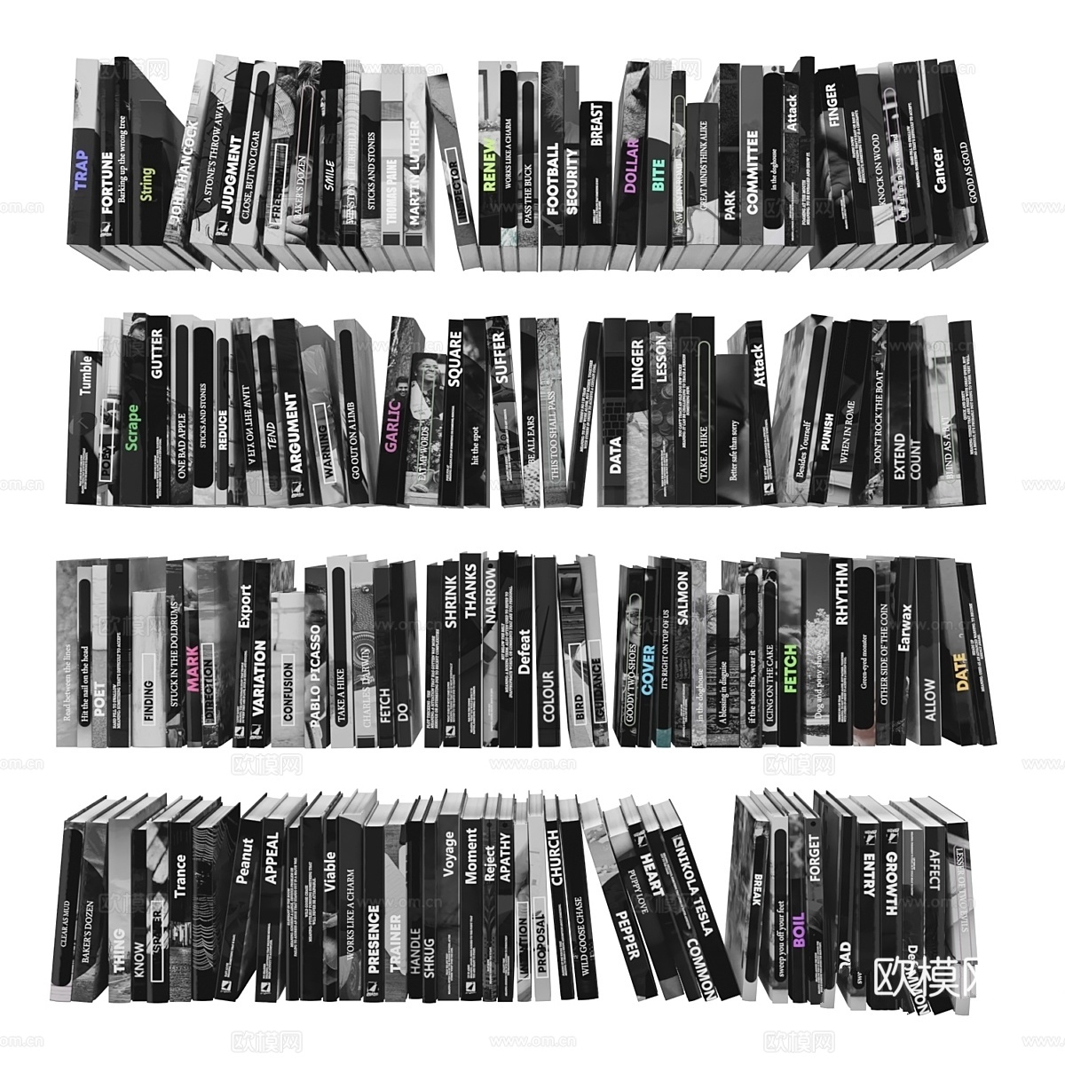 书籍（150册）3-8-2-13d模型下载