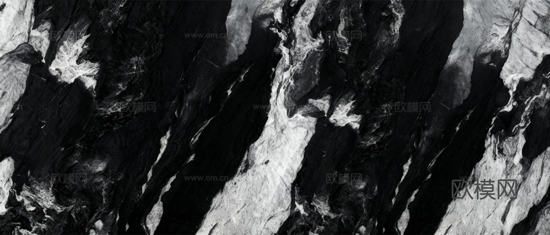 黑色大理石瓷砖岩板 黑白大理石 黑色山水大理石