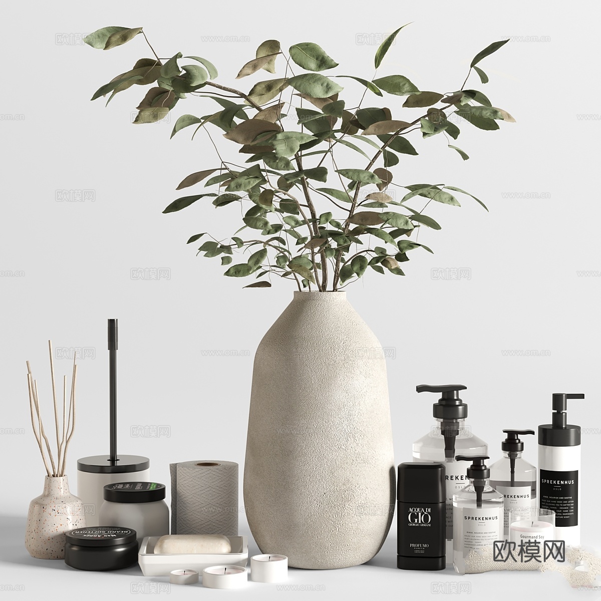 浴室配件阿夸迪乔套装0系列3d模型下载