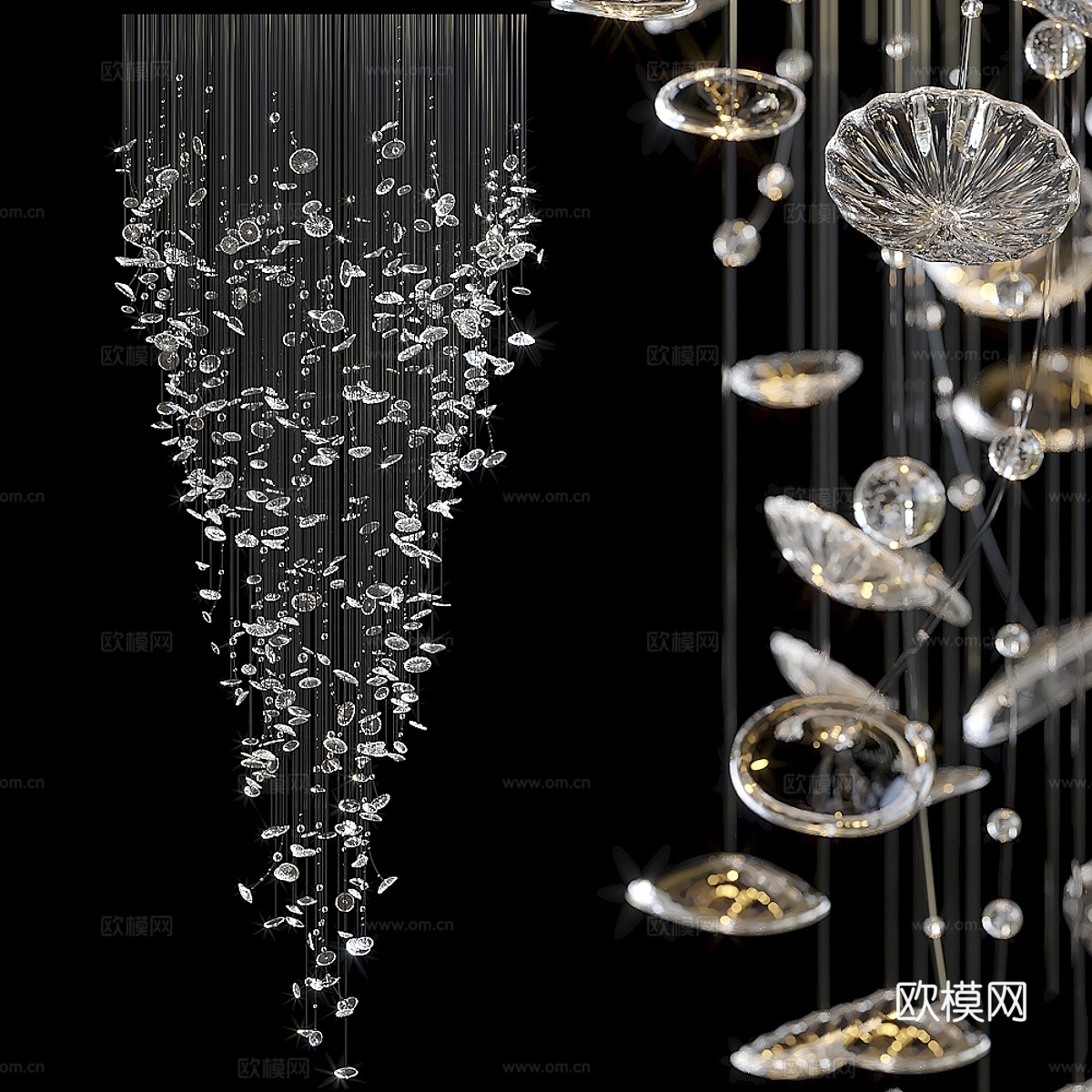 水晶吊灯 Vargov - Fiber3d模型下载